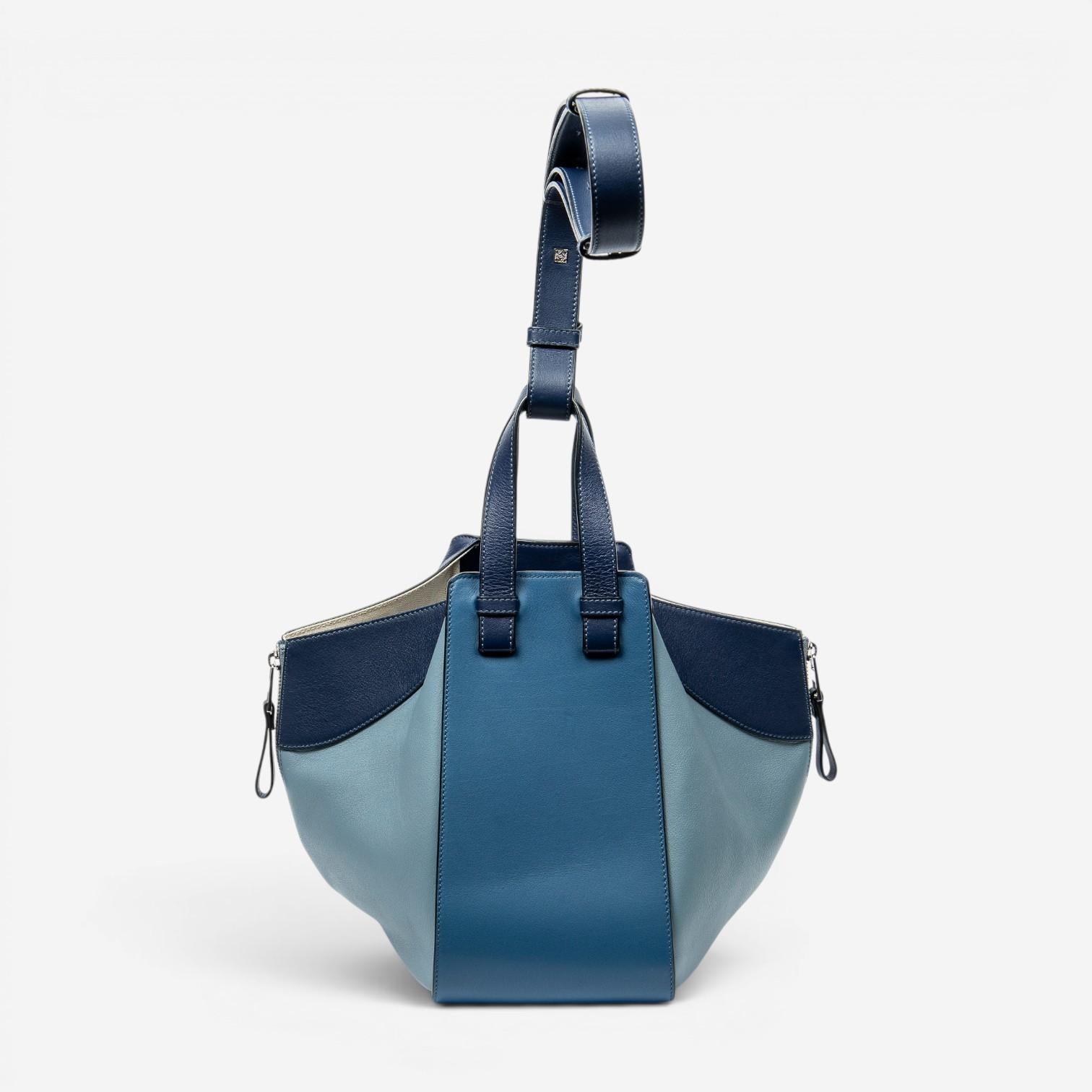 Loewe Hammock Small Blue Calfskin Leather Shoulder Bag ABC4946 — view 5