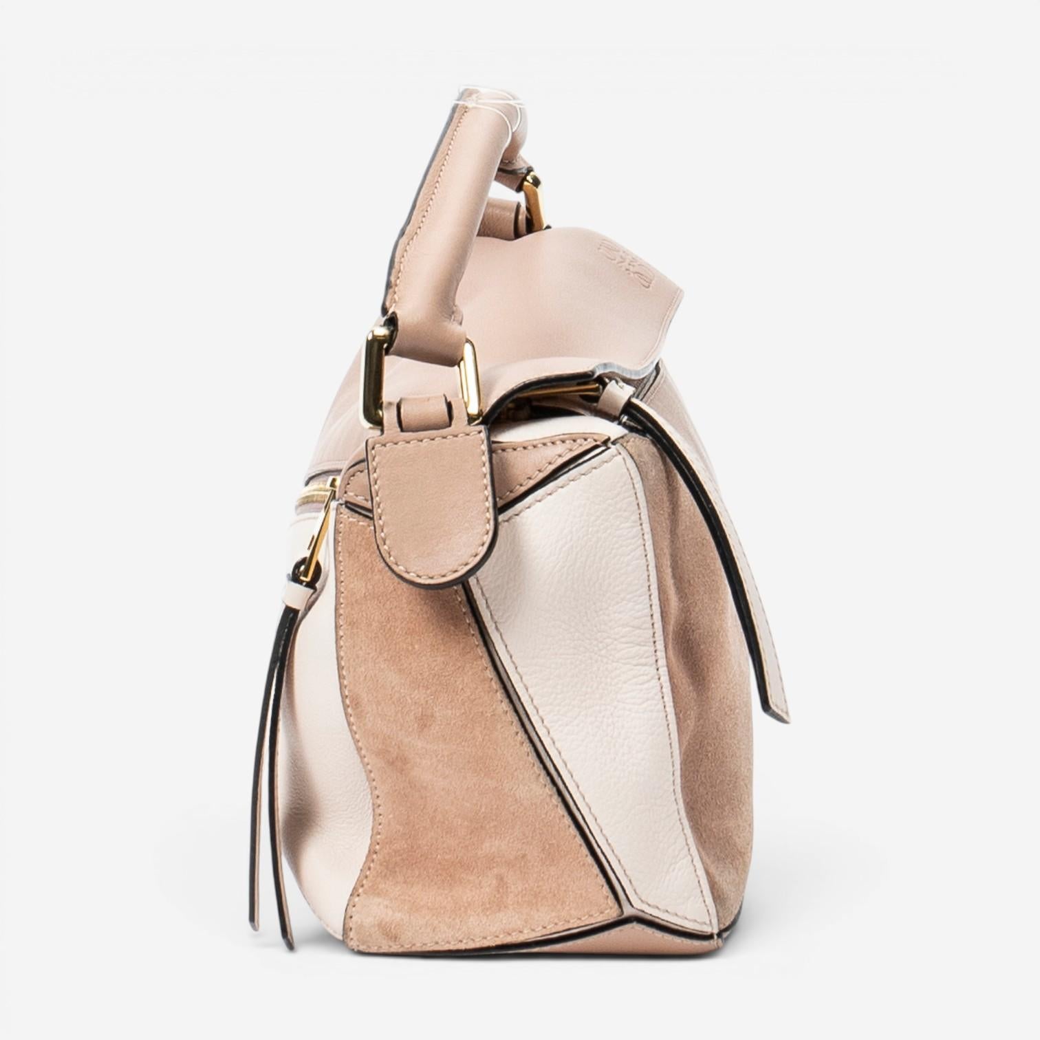 Loewe Puzzle Small Beige Calfskin Leather Crossbody Bag ABC7253 — view 4