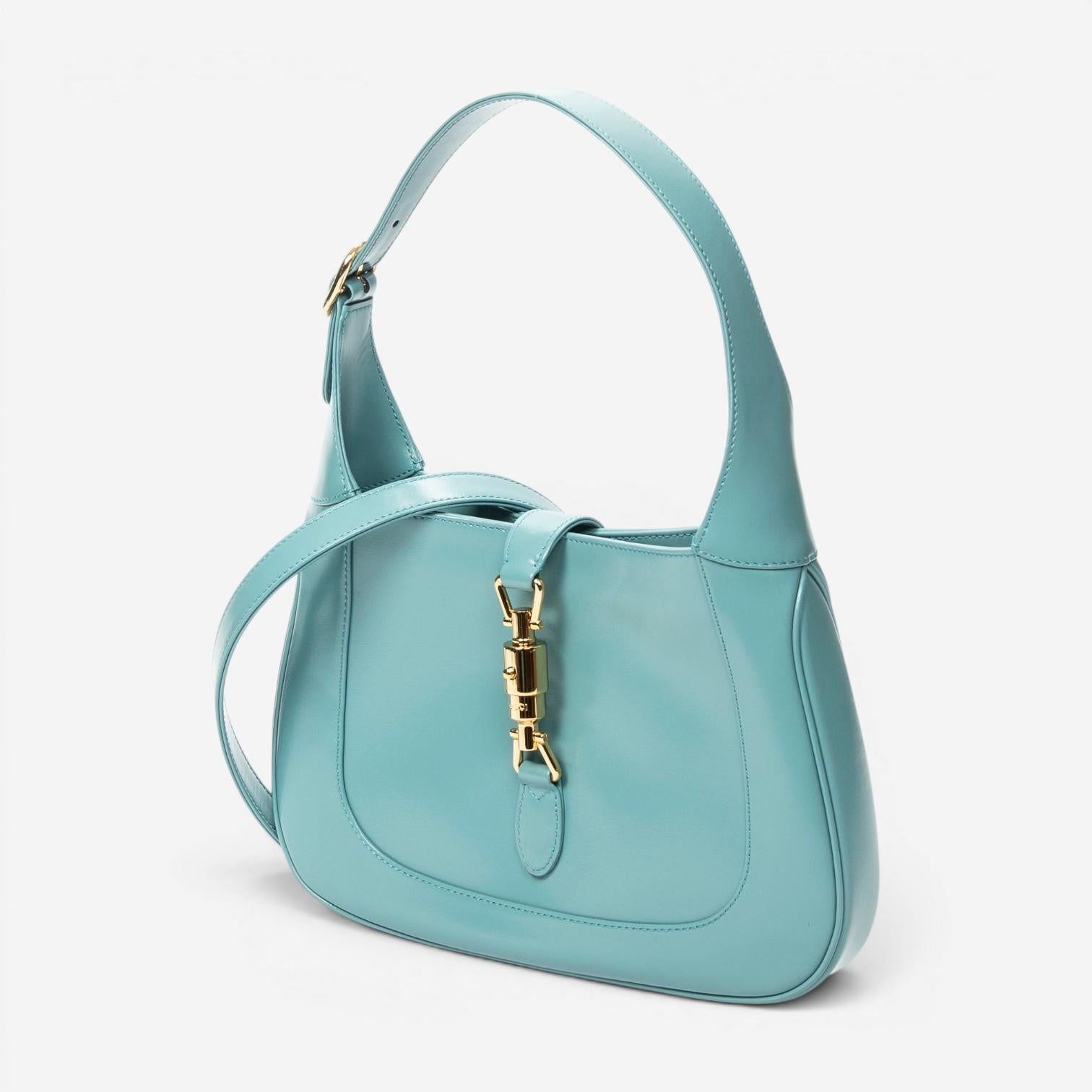 Gucci Jackie 1961 Small Light Blue Calfskin Leather Shoulder Bag ABD0110 — view 2