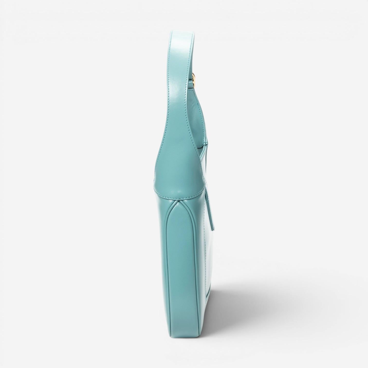Gucci Jackie 1961 Small Light Blue Calfskin Leather Shoulder Bag ABD0110 — view 3