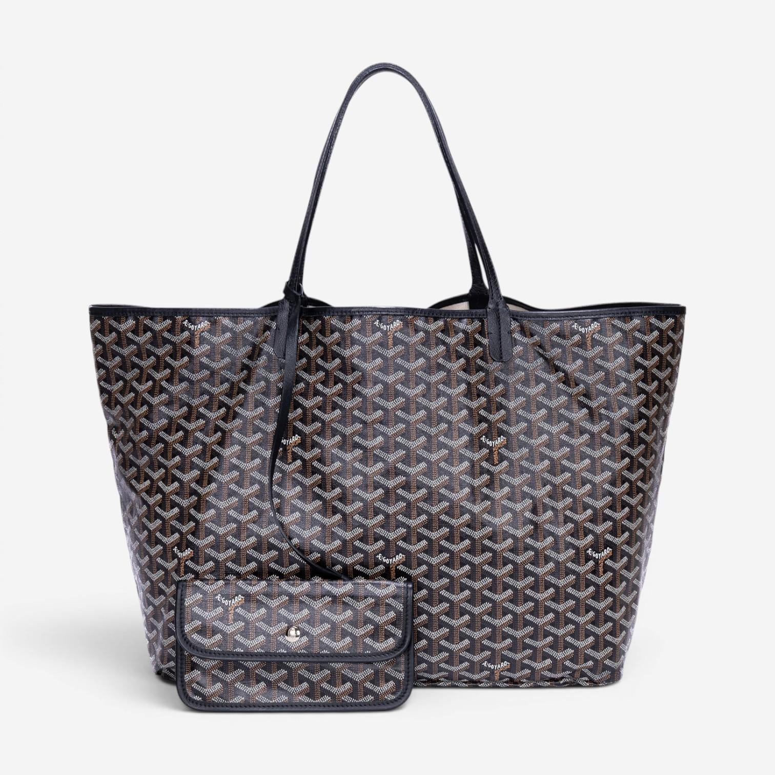 Goyard Saint Louis Black Goyardine Coated Canvas Tote Bag GTA1761