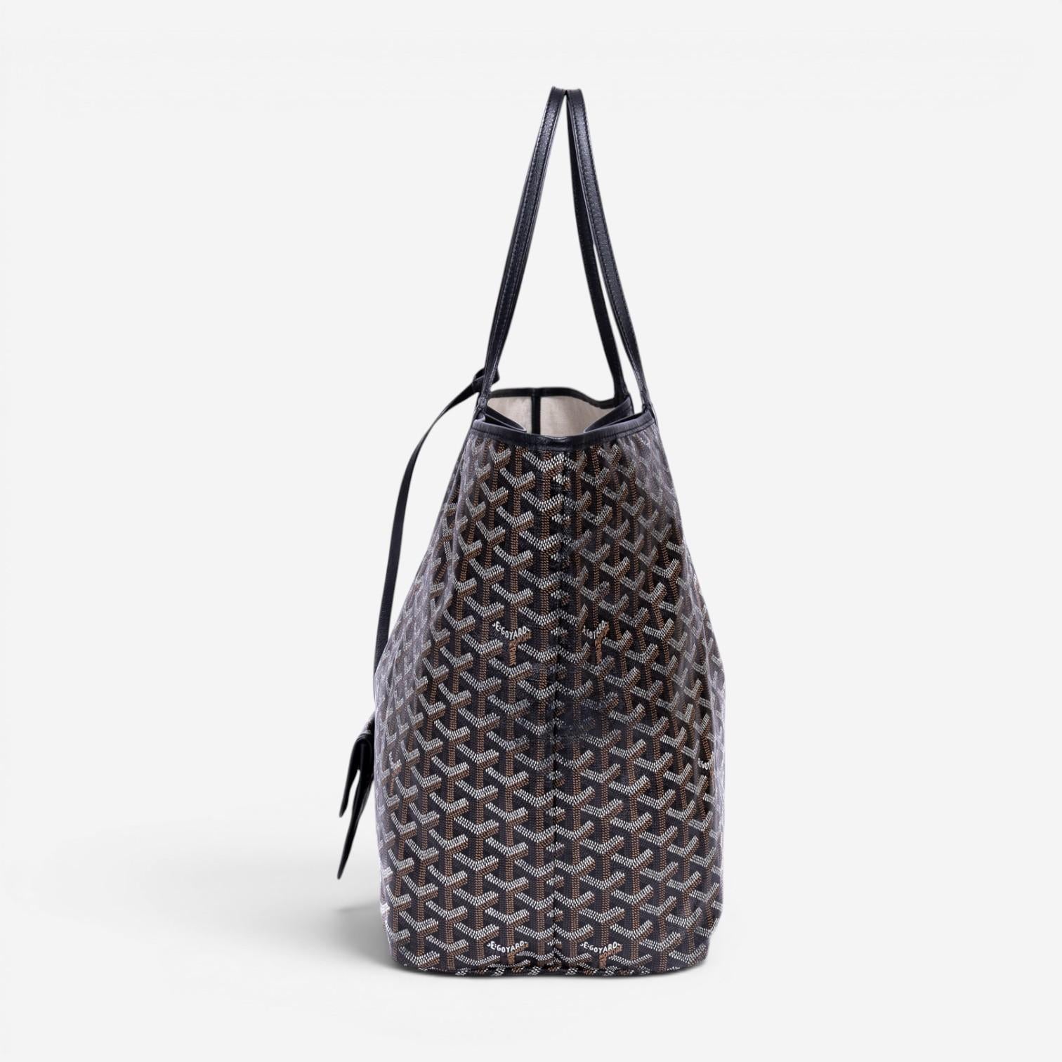 Goyard Saint Louis Black Goyardine Coated Canvas Tote Bag GTA1761 — view 3