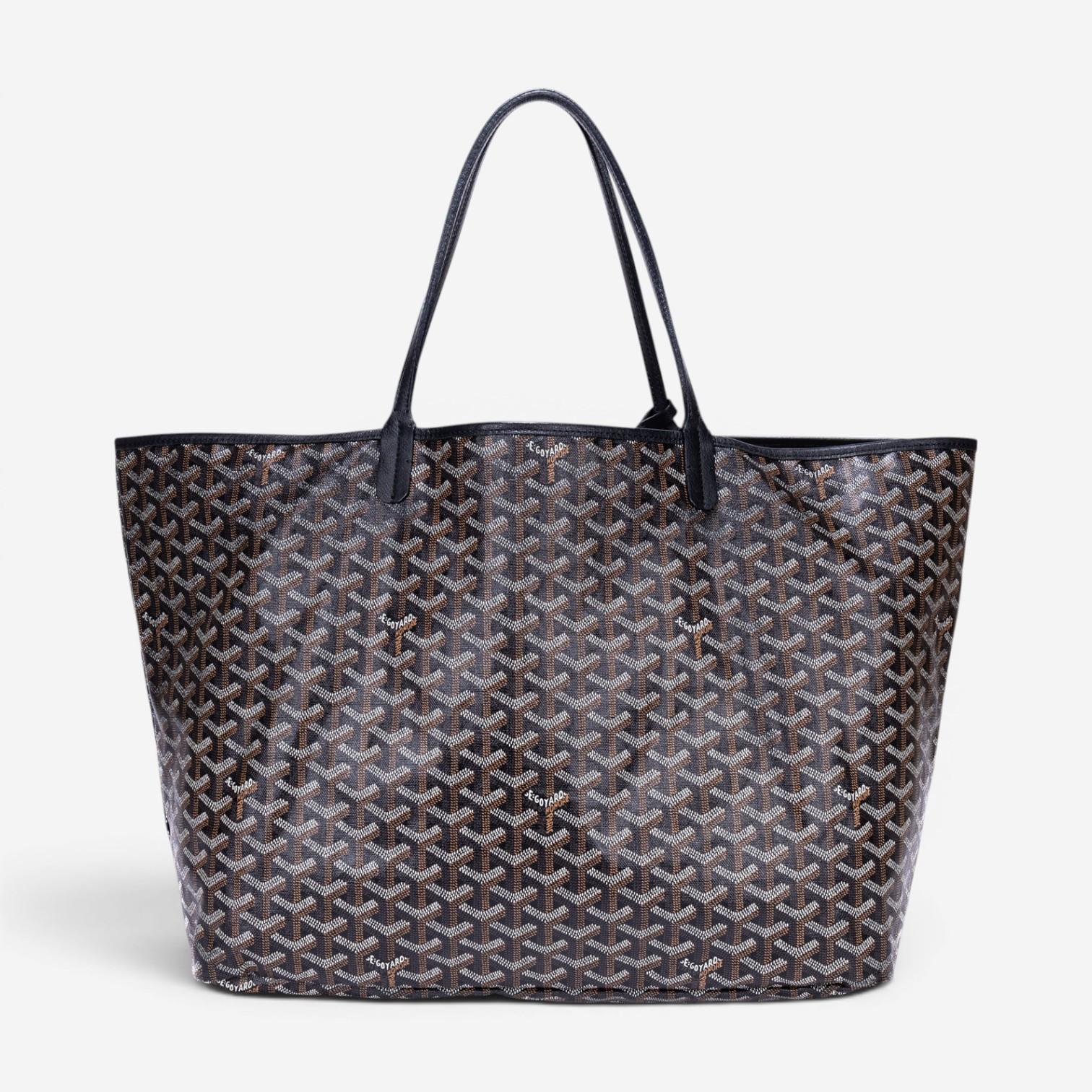 Goyard Saint Louis Black Goyardine Coated Canvas Tote Bag GTA1761 — view 4