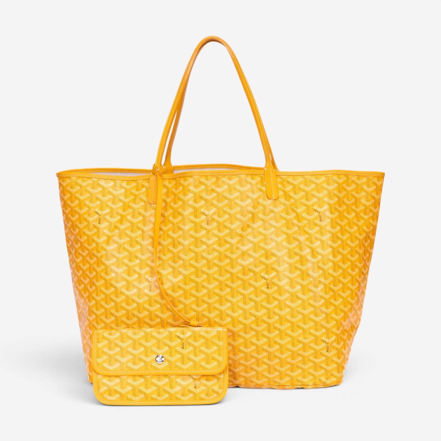 Goyard Saint Louis Yellow Goyardine Coated Canvas Tote Bag GTA1762