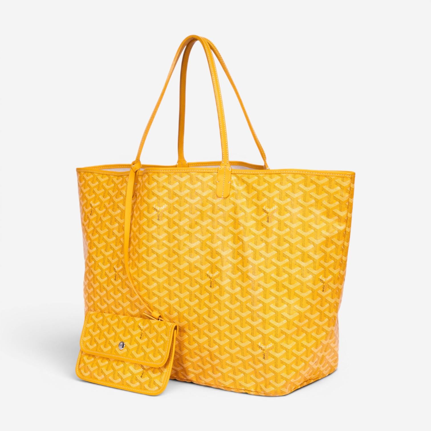 Goyard Saint Louis Yellow Goyardine Coated Canvas Tote Bag GTA1762 — view 2