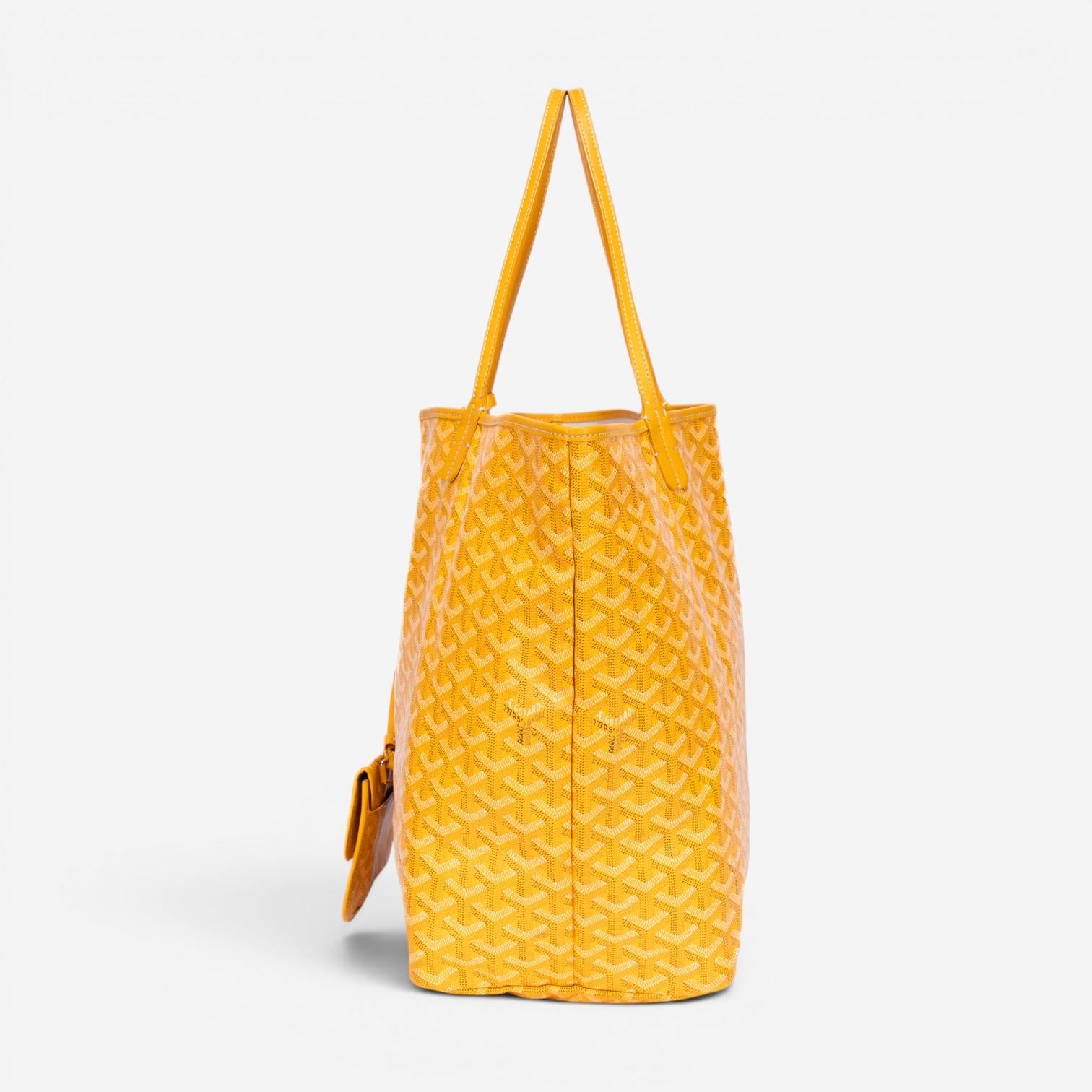 Goyard Saint Louis Yellow Goyardine Coated Canvas Tote Bag GTA1762 — view 3