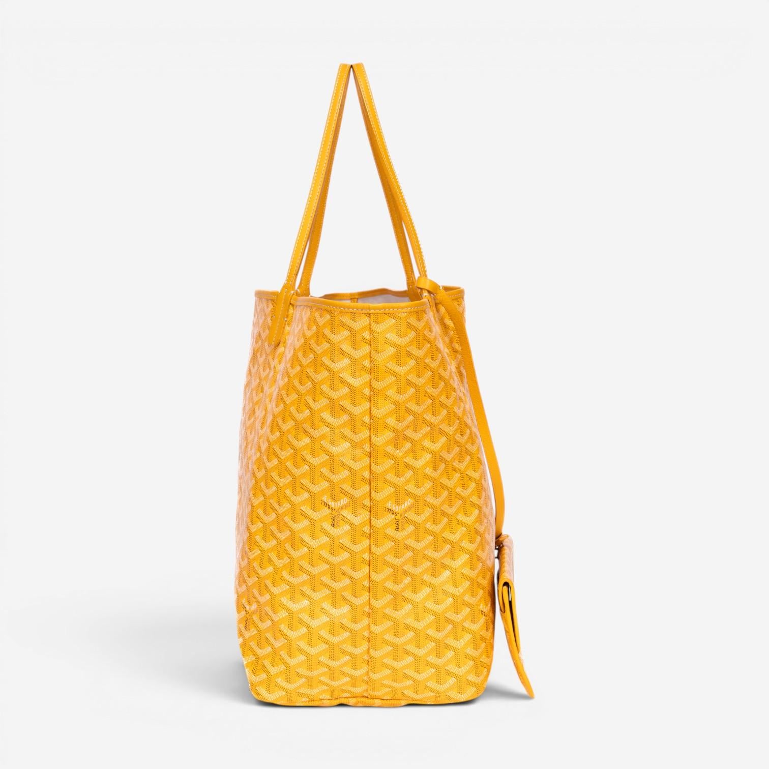 Goyard Saint Louis Yellow Goyardine Coated Canvas Tote Bag GTA1762 — view 4