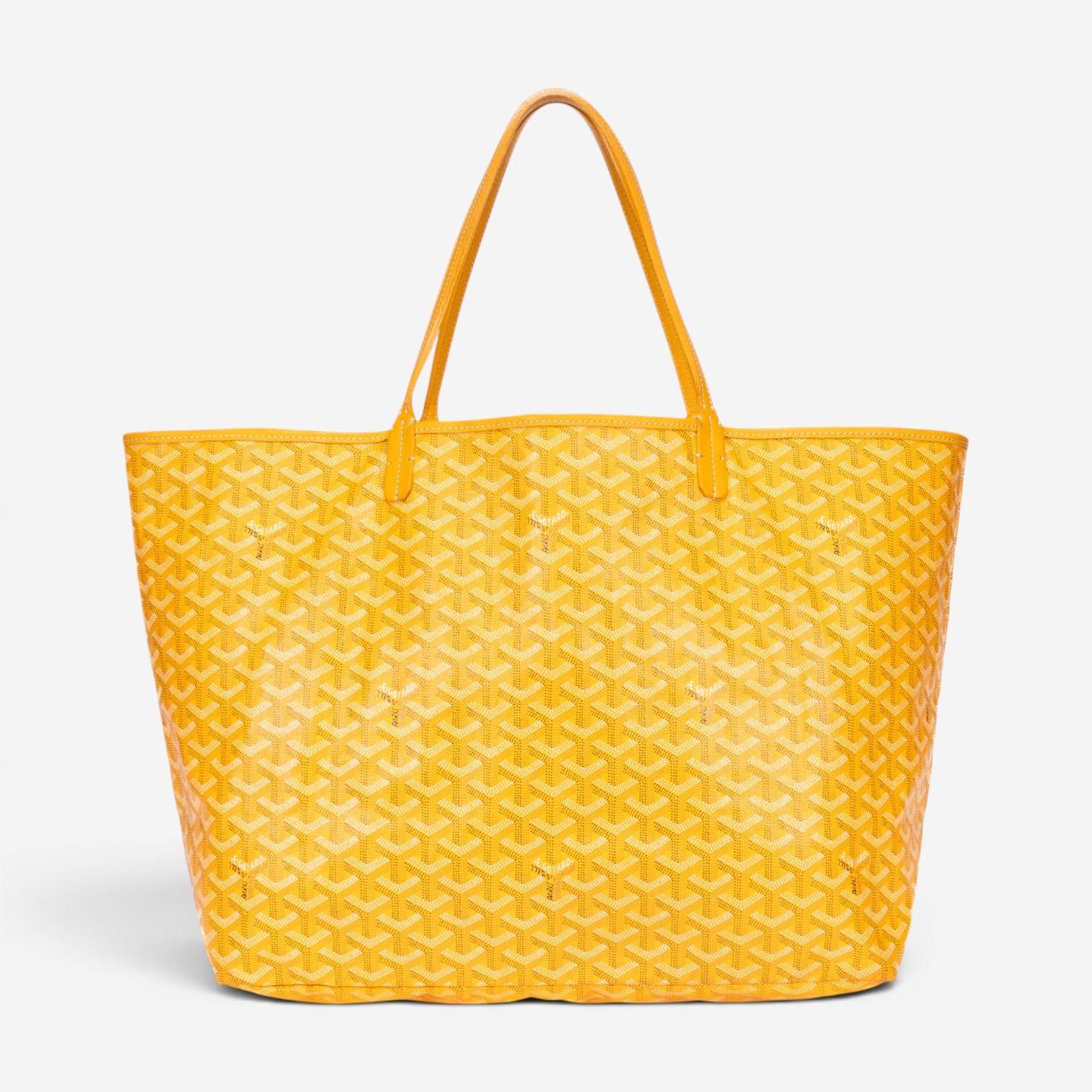 Goyard Saint Louis Yellow Goyardine Coated Canvas Tote Bag GTA1762 — view 5
