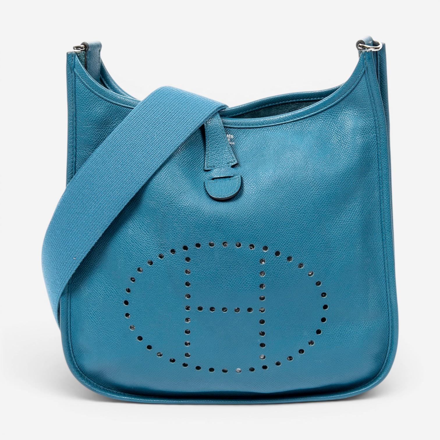 Hermès Evelyne III PM Bleu Colvert Epsom Leather Crossbody Bag ABA8405