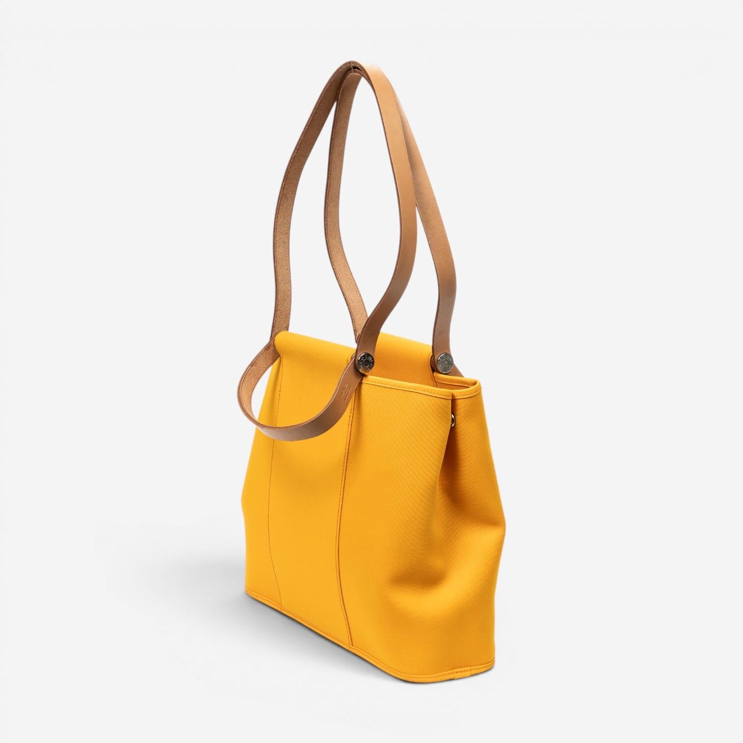 Hermès Cabag Elan Orange Toile Officier Canvas Tote Bag ABC1170 — view 2