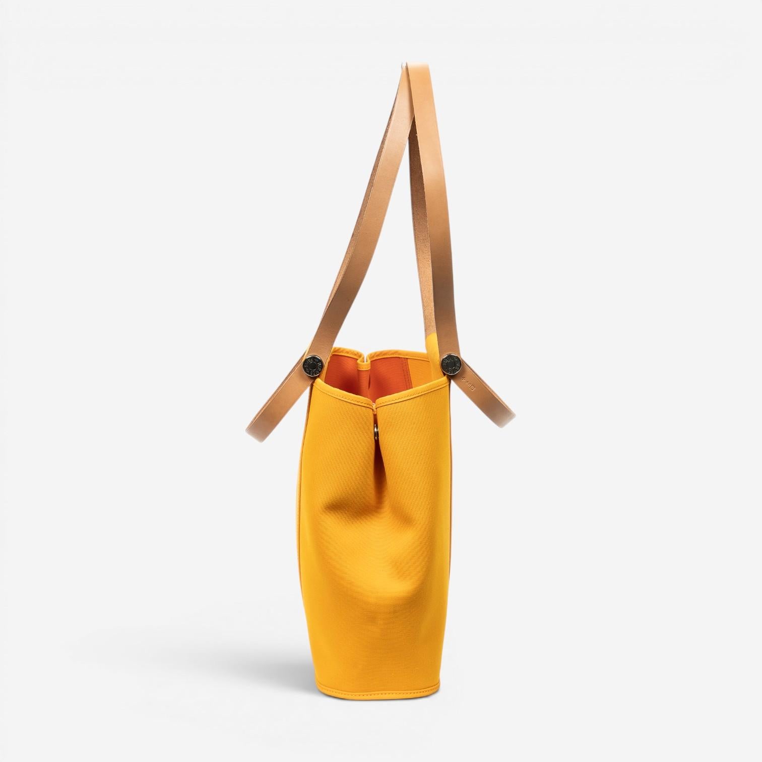 Hermès Cabag Elan Orange Toile Officier Canvas Tote Bag ABC1170 — view 3