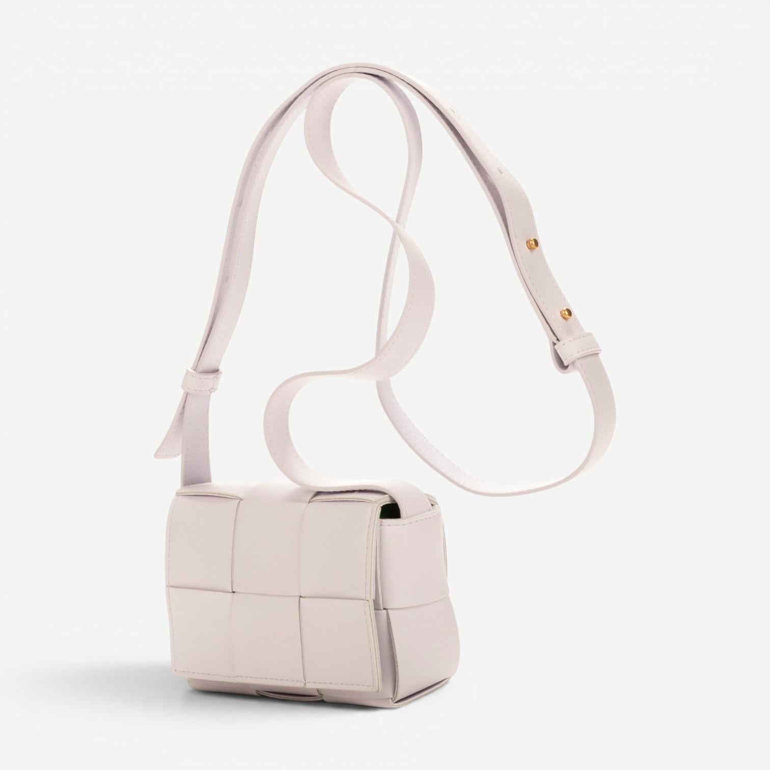 Bottega Veneta Mini Cassette Light Lilac Intrecciato Leather Shoulder Bag EAH021 — view 2
