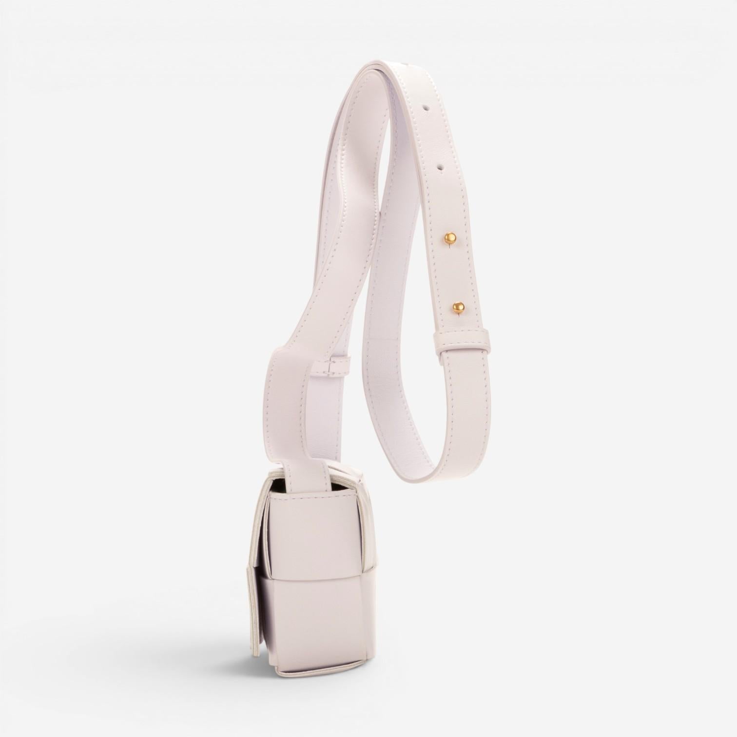 Bottega Veneta Mini Cassette Light Lilac Intrecciato Leather Shoulder Bag EAH021 — view 3