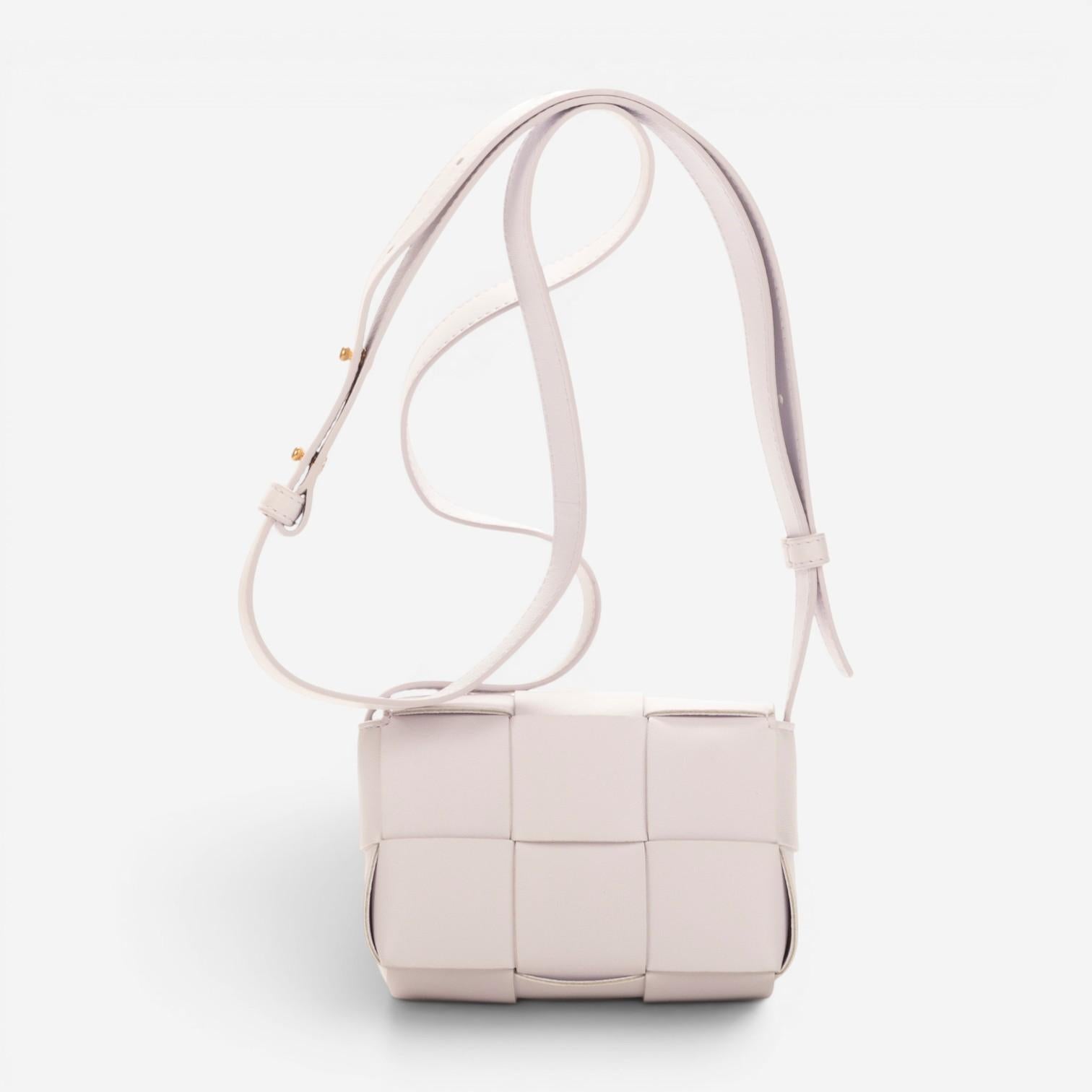 Bottega Veneta Mini Cassette Light Lilac Intrecciato Leather Shoulder Bag EAH021 — view 4