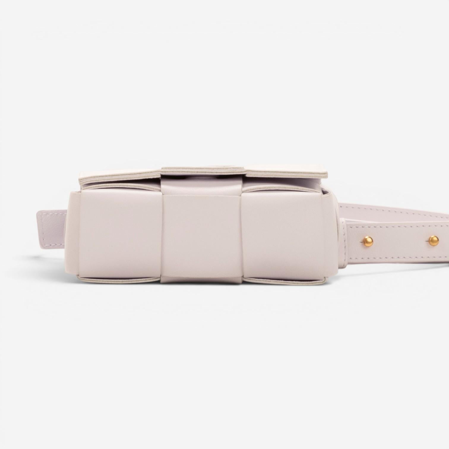 Bottega Veneta Mini Cassette Light Lilac Intrecciato Leather Shoulder Bag EAH021 — view 5