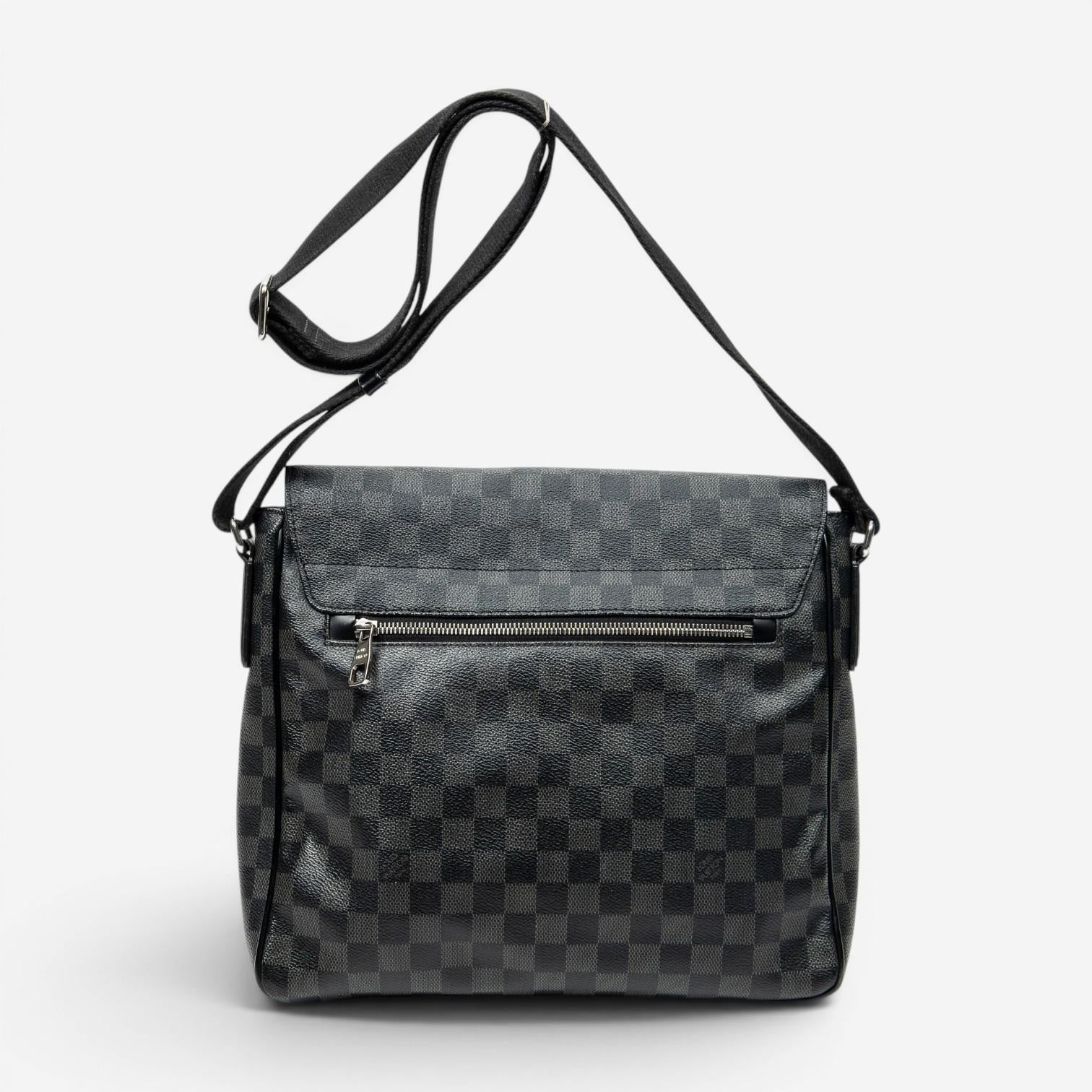 Louis Vuitton Daniel Black & Gray Damier Graphite Coated Canvas Shoulder Bag ABC — view 5