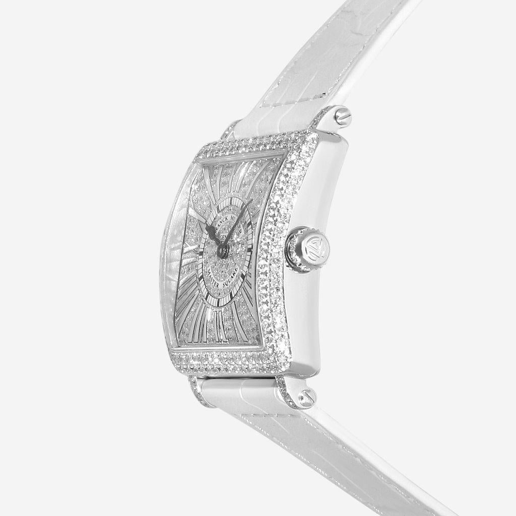 Franck Muller Master Square Relief 18K White Gold Diamond Quartz Ladies Watch 60 — view 2
