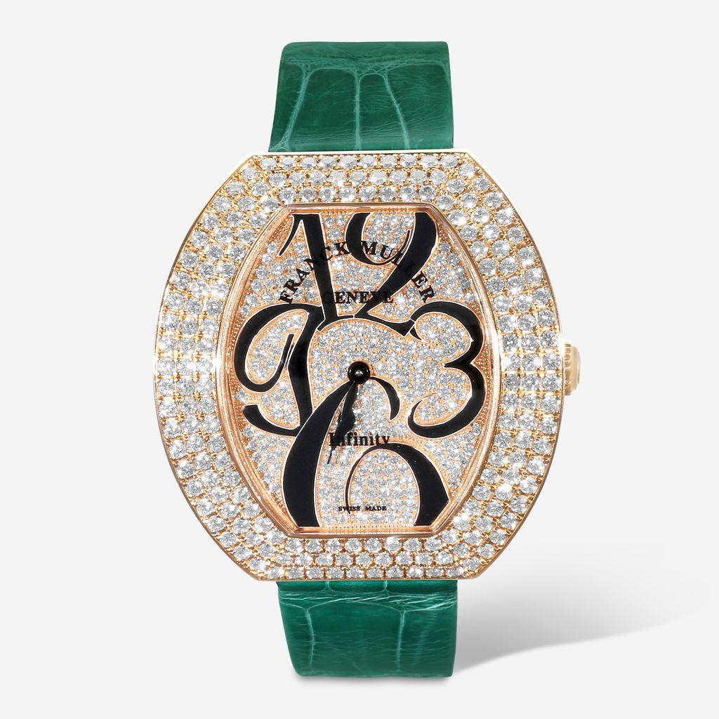 Franck Muller Infinity 18K Rose Gold Diamond Quartz Ladies Watch 3540QZAD4CD