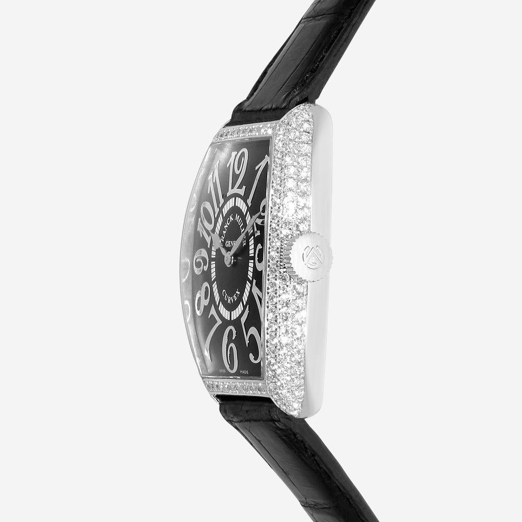 Franck Muller Cintree Curvex 18K White Gold Diamond Quartz Ladies Watch 5852QD — view 2