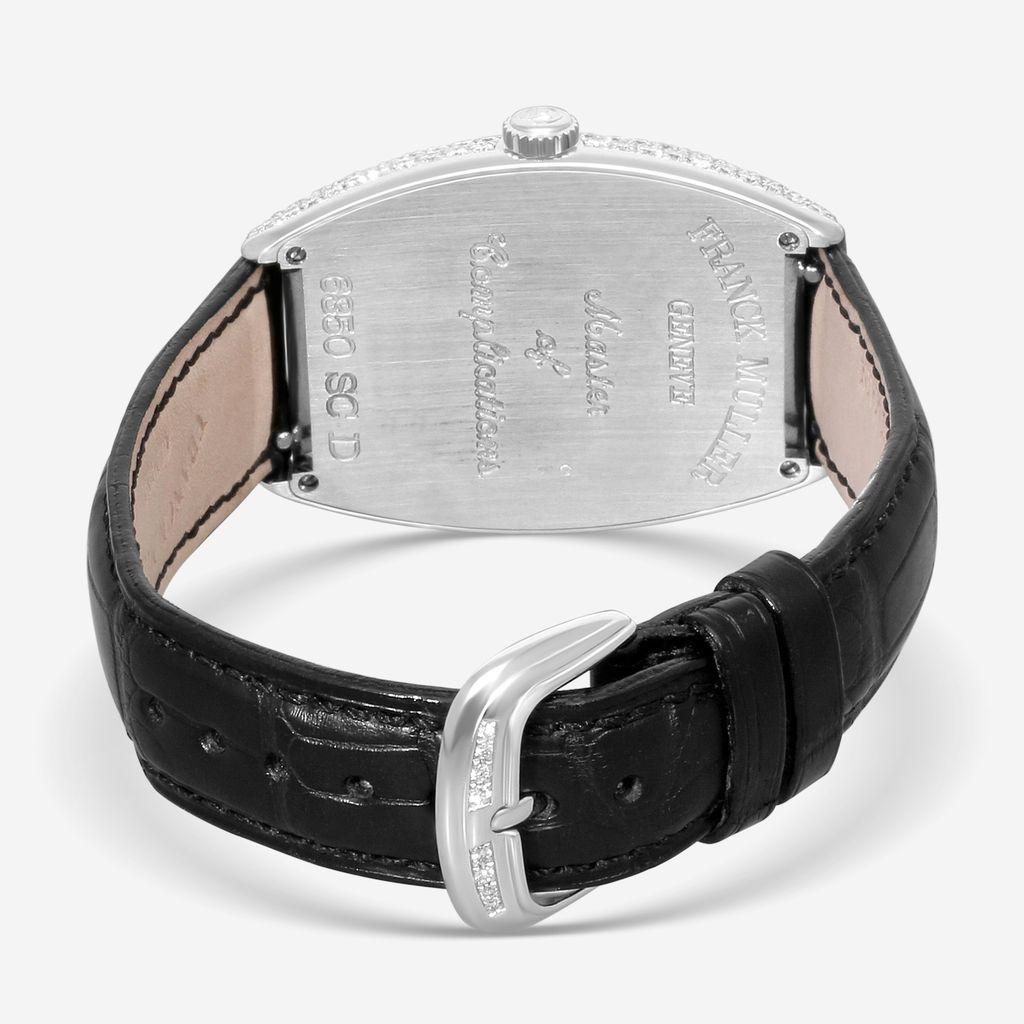 Franck Muller Cintree Curvex 18K White Gold Diamond Automatic Ladies Watch 6850 — view 3