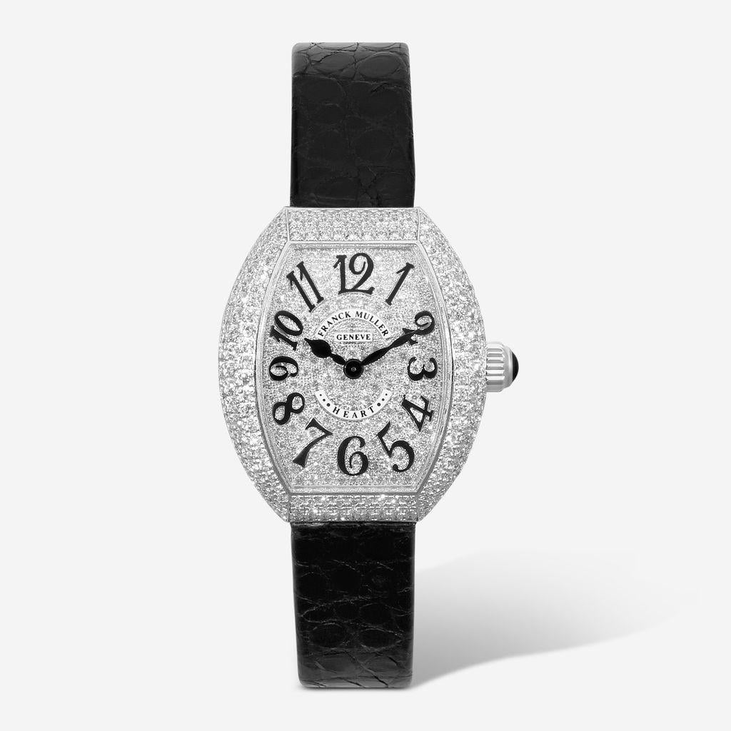 Franck Muller Heart 18K White Gold Diamond Quartz Ladies Watch 5002SQZD3CD