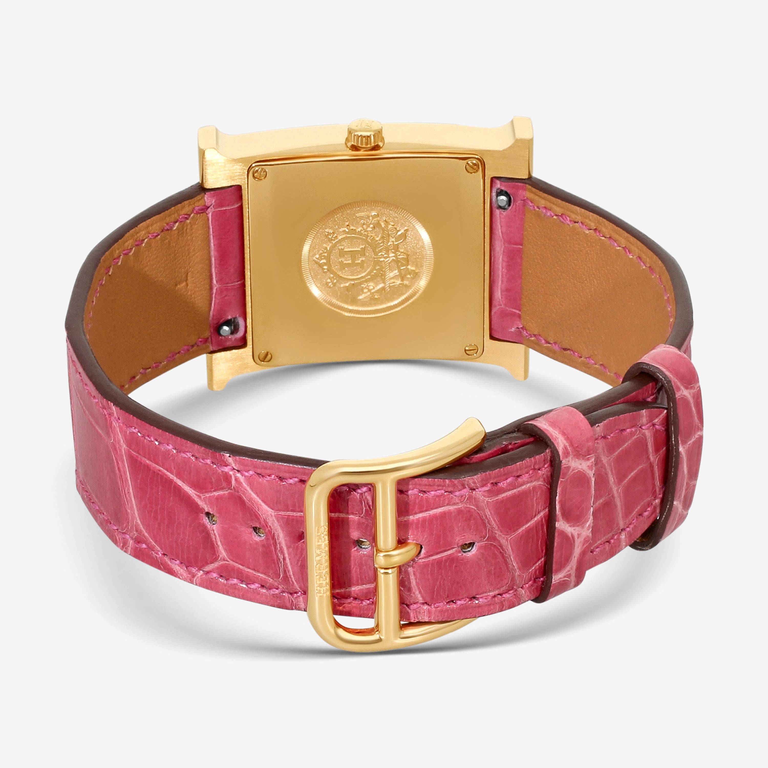 Hermès Heure H 18K Rose Gold Diamond Automatic Ladies Watch HH1.571E — view 3