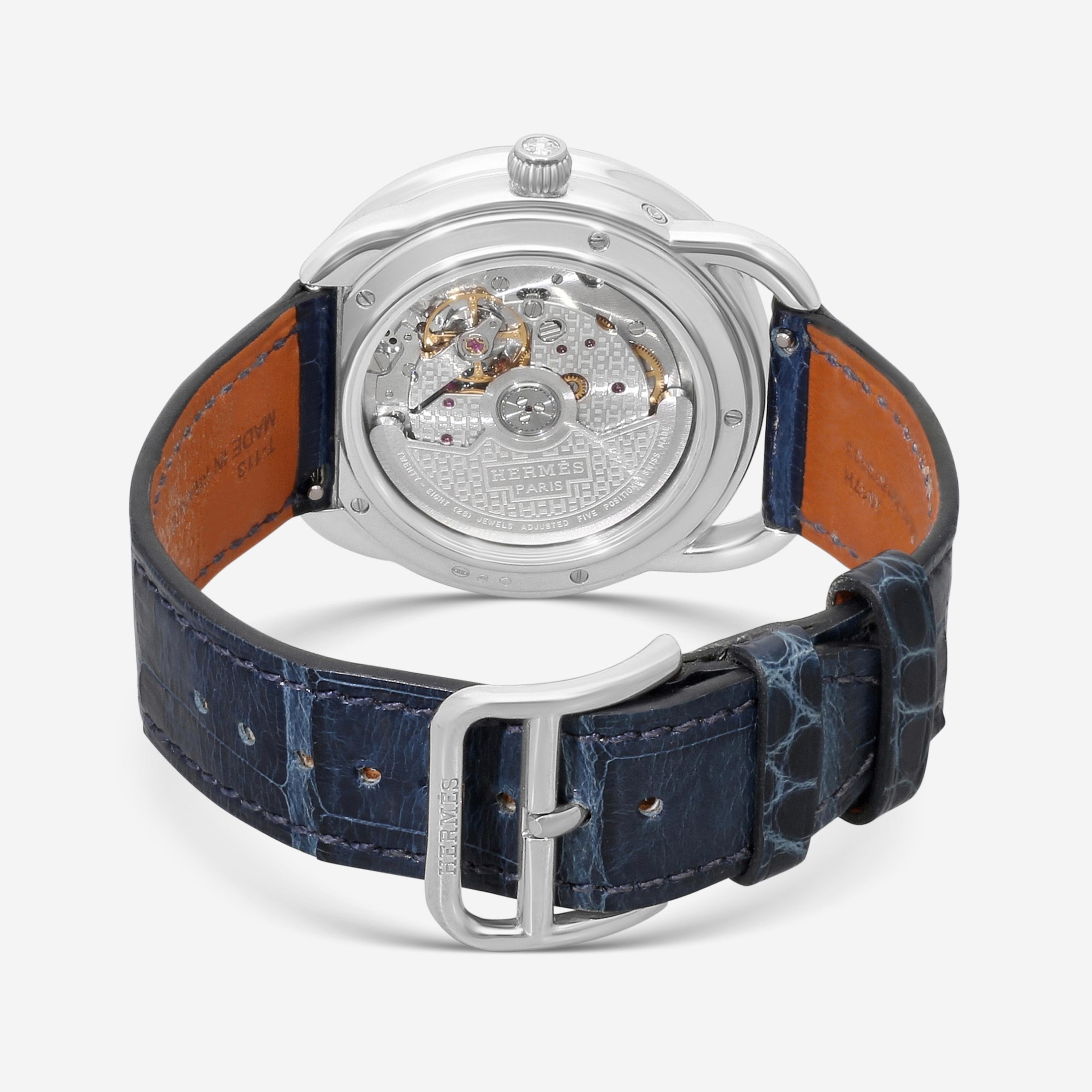 Hermès Arceau 18K White Gold Diamond Automatic Unisex Watch AR7.C93 — view 3