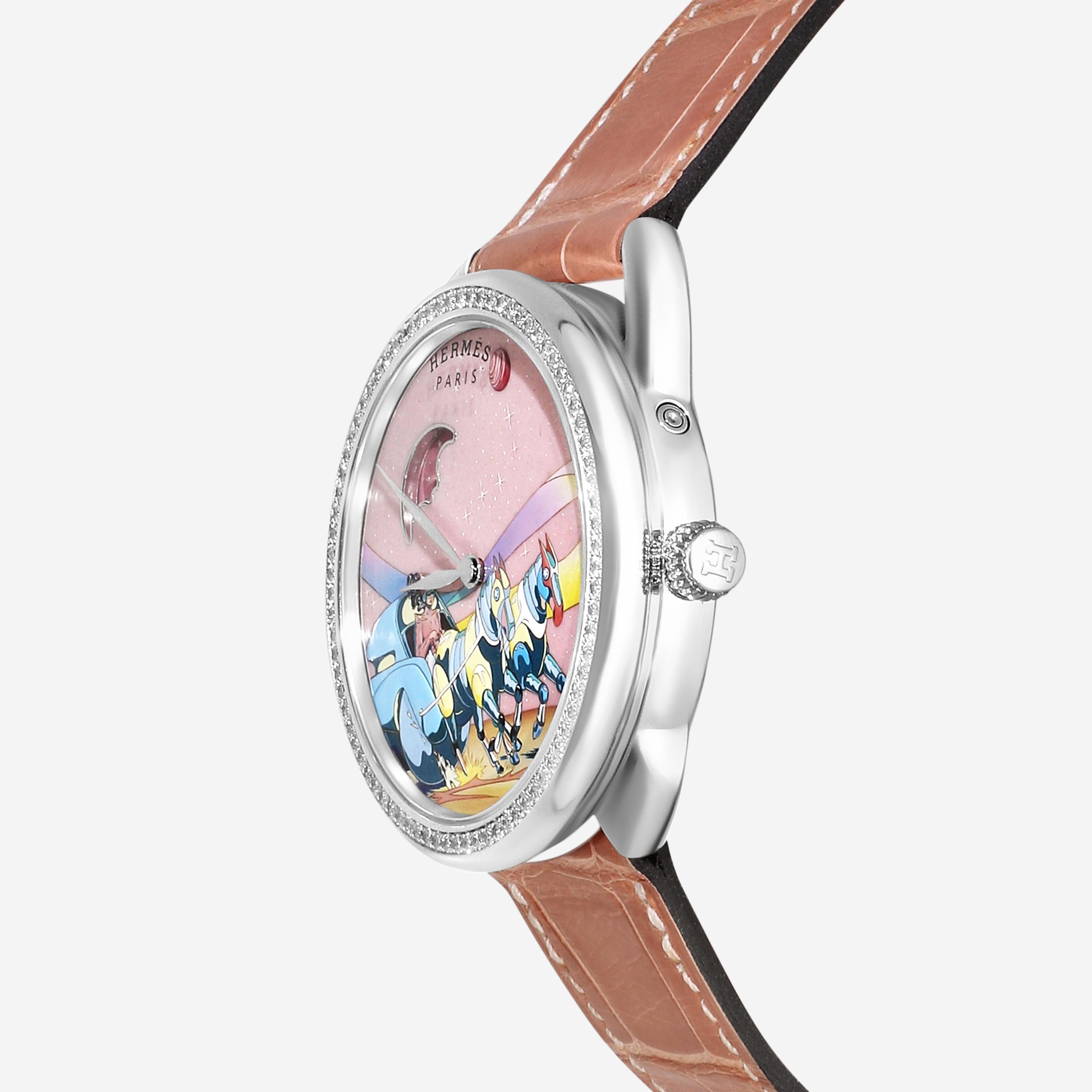 Hermès Arceau Space Derby 18K White Gold Automatic Unisex Watch AR7.B91 — view 2