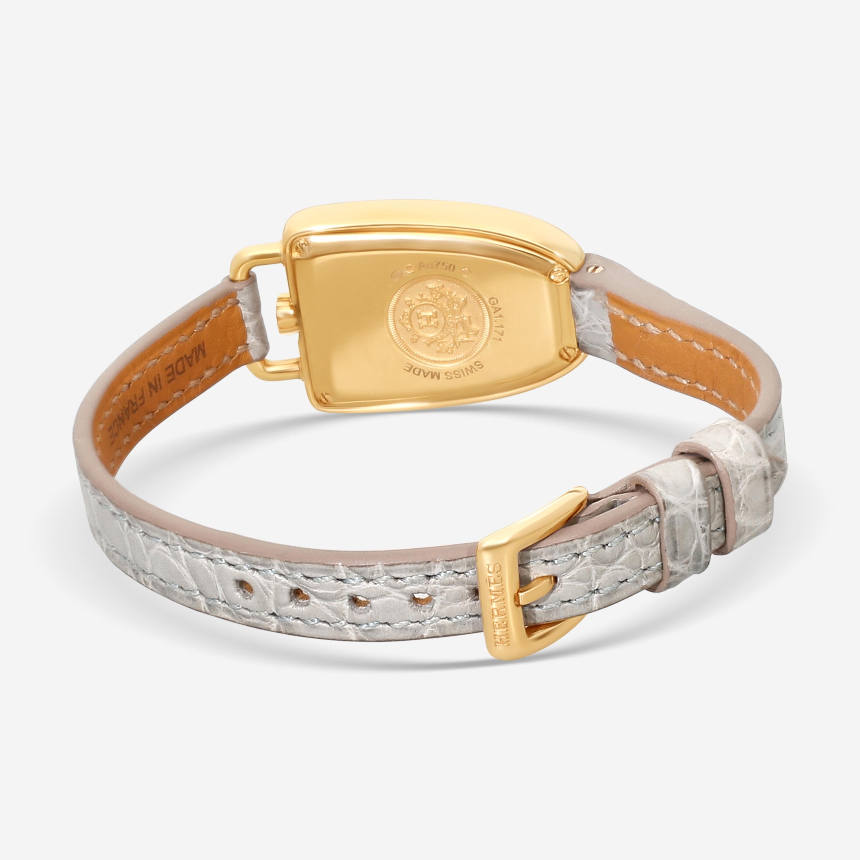 Hermès Galop d'Hermès 18K Rose Gold Diamond Quartz Ladies Watch GA1.171 — view 3