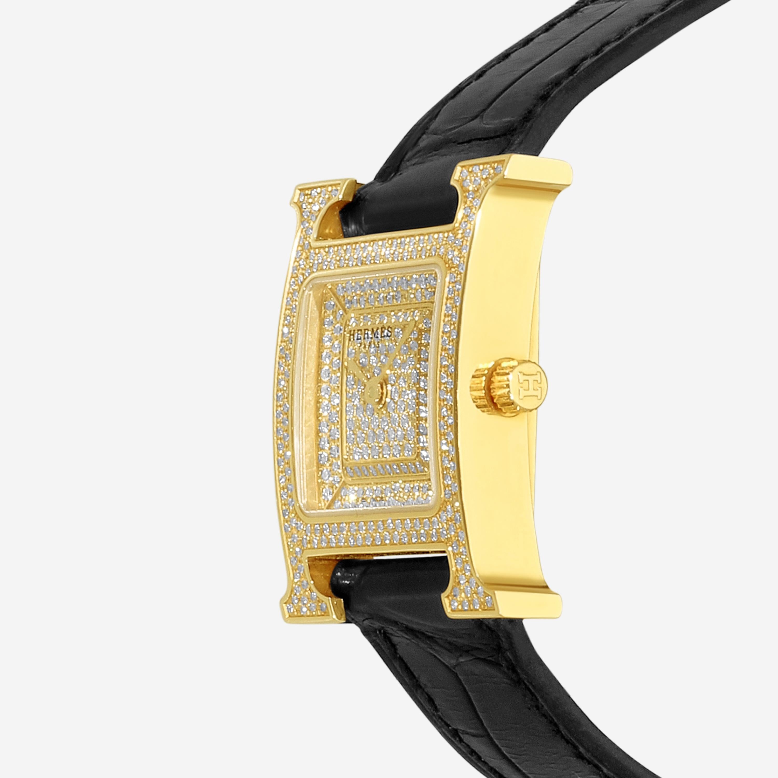 Hermès Heure 18K Rose Gold Diamond Quartz Ladies Watch HH4.273 — view 2