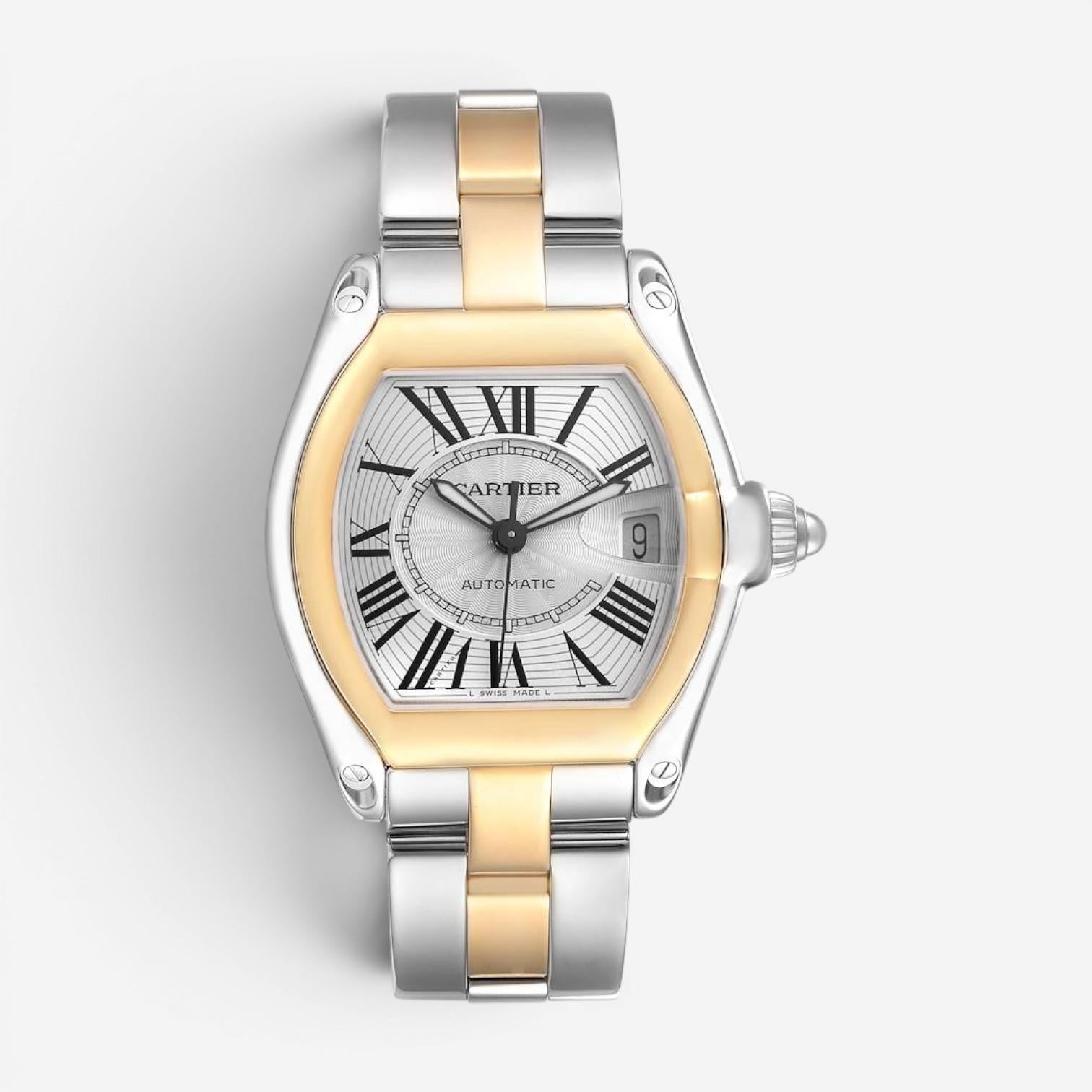 Cartier Roadster Stainless Steel Manual Wind Unisex Watch W62031Y4