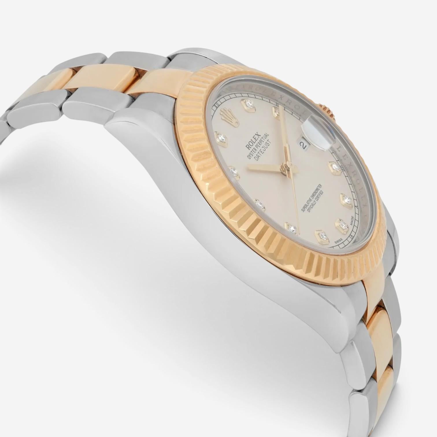 Rolex Datejust II Stainless Steel Diamond Automatic Men's Watch 116333 — view 3