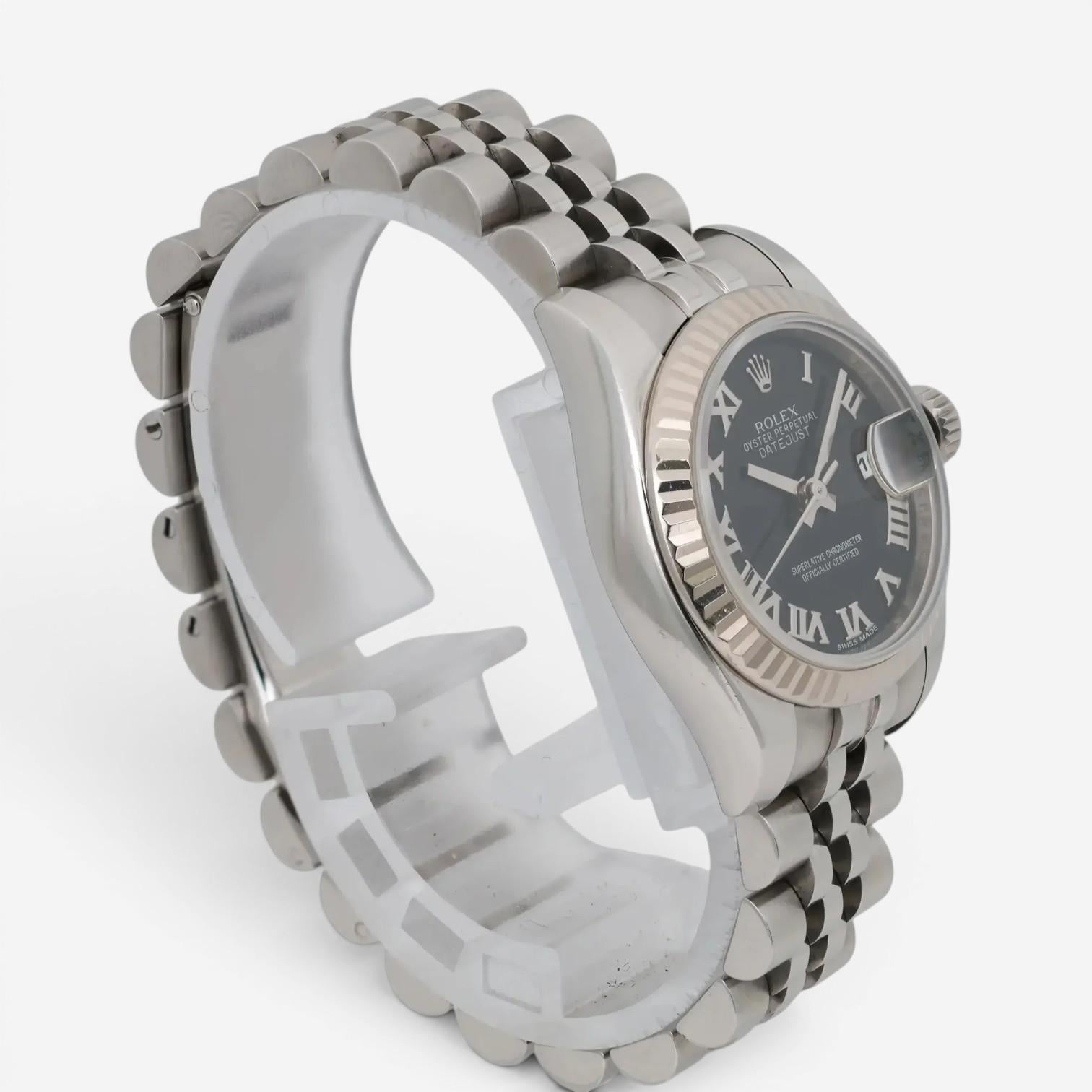 Rolex Lady-Datejust 18K White Gold & Stainless Steel Automatic Watch 179174-0013 — view 3