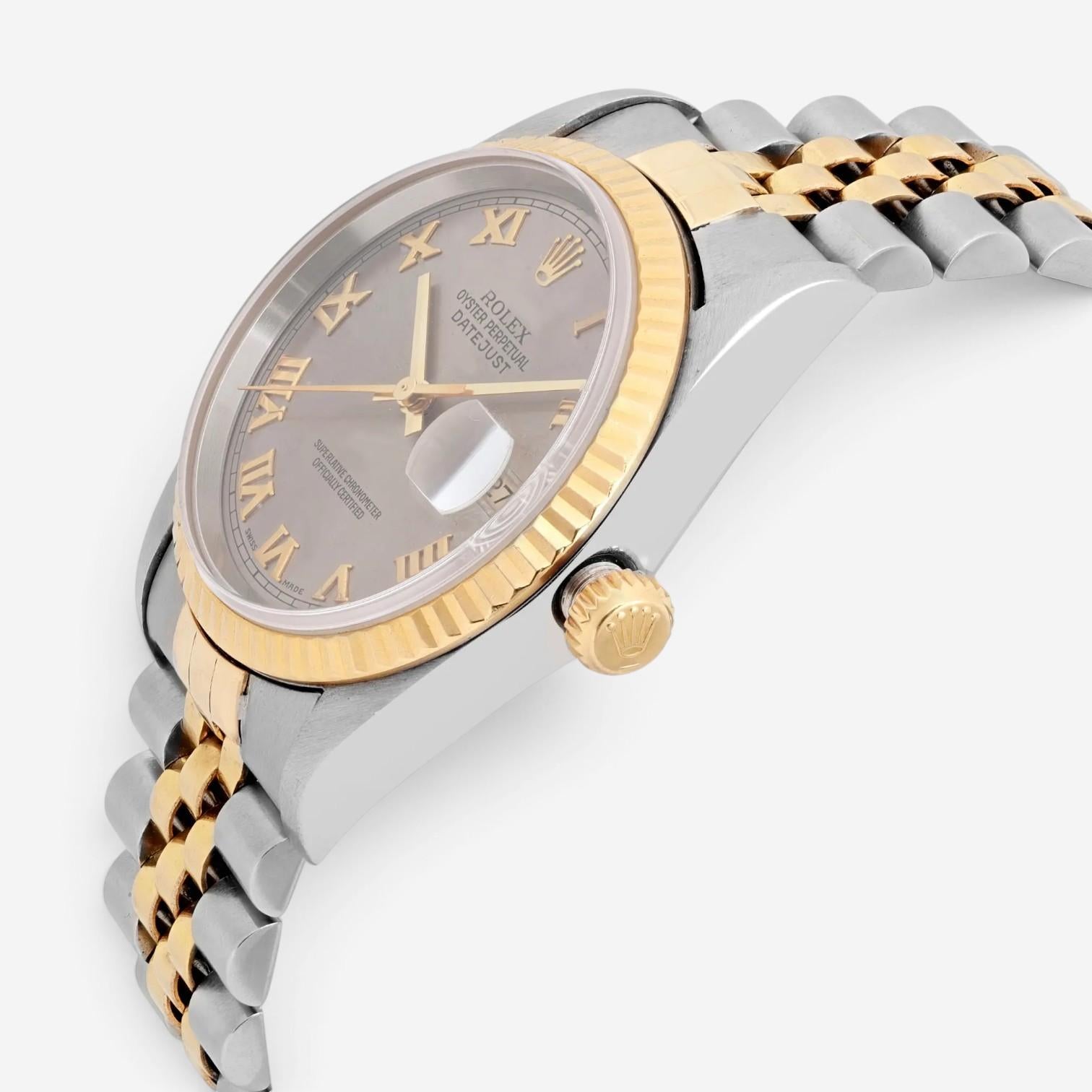 Rolex Datejust 36mm Stainless Steel Automatic Unisex Watch 16233 — view 2