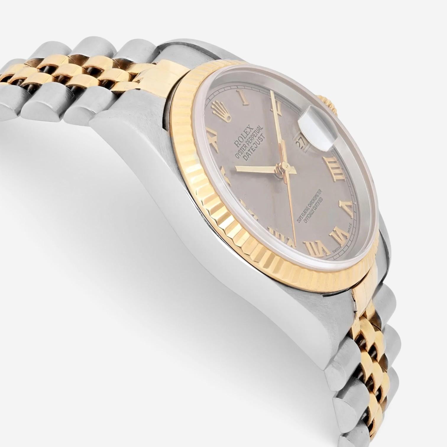 Rolex Datejust 36mm Stainless Steel Automatic Unisex Watch 16233 — view 3