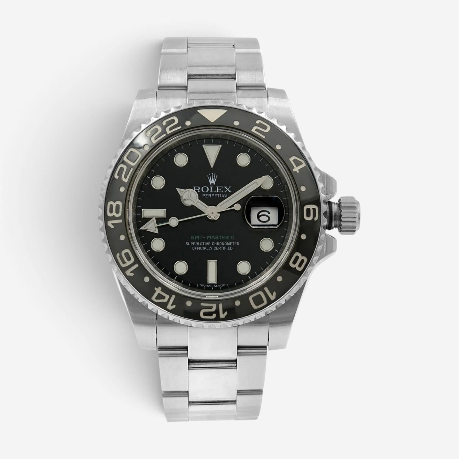 Rolex GMT-Master II Stainless Steel Automatic Men's Watch 116710LN