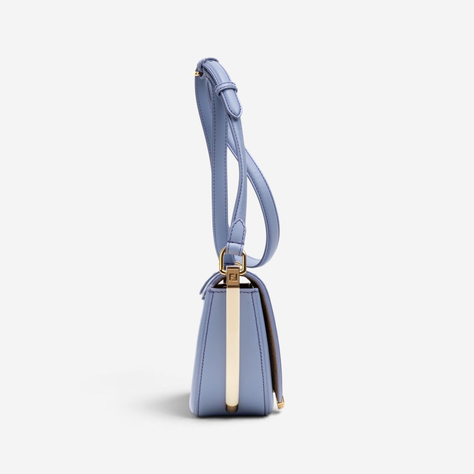 Fendi Moonlight Light Blue Smooth Leather Small Flap Crossbody Bag GTU0766 — view 3