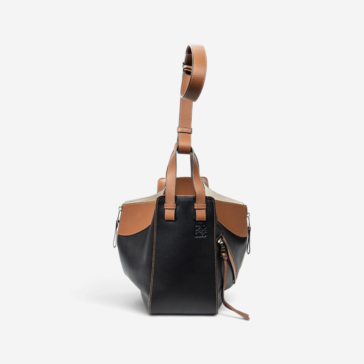 Loewe Brown/Black Calfskin Leather Small Hammock Bag ABC0183 — view 4