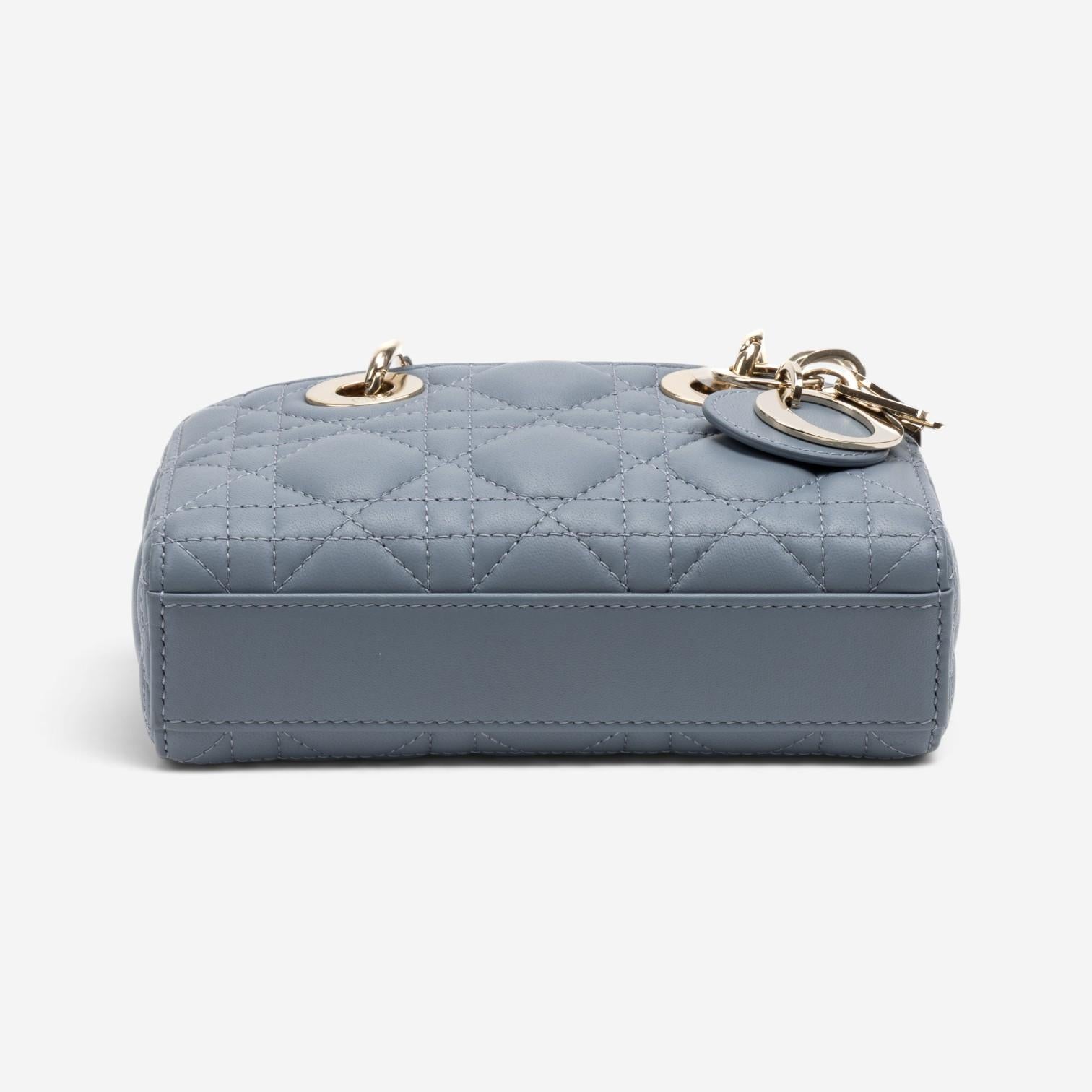 Dior Lady Dior Joy Light Blue Lambskin Top Handle Bag GTU0774 — view 5