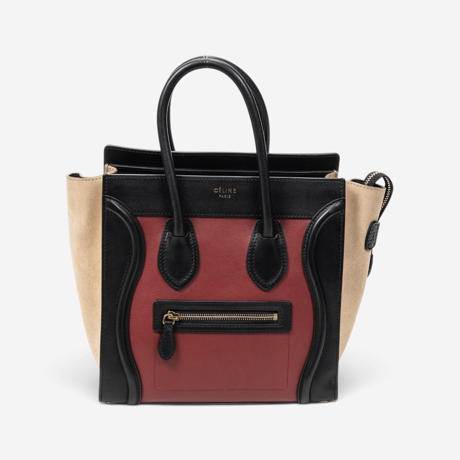 Celine Calfskin Leather Micro Luggage Tote Bag ABC3719