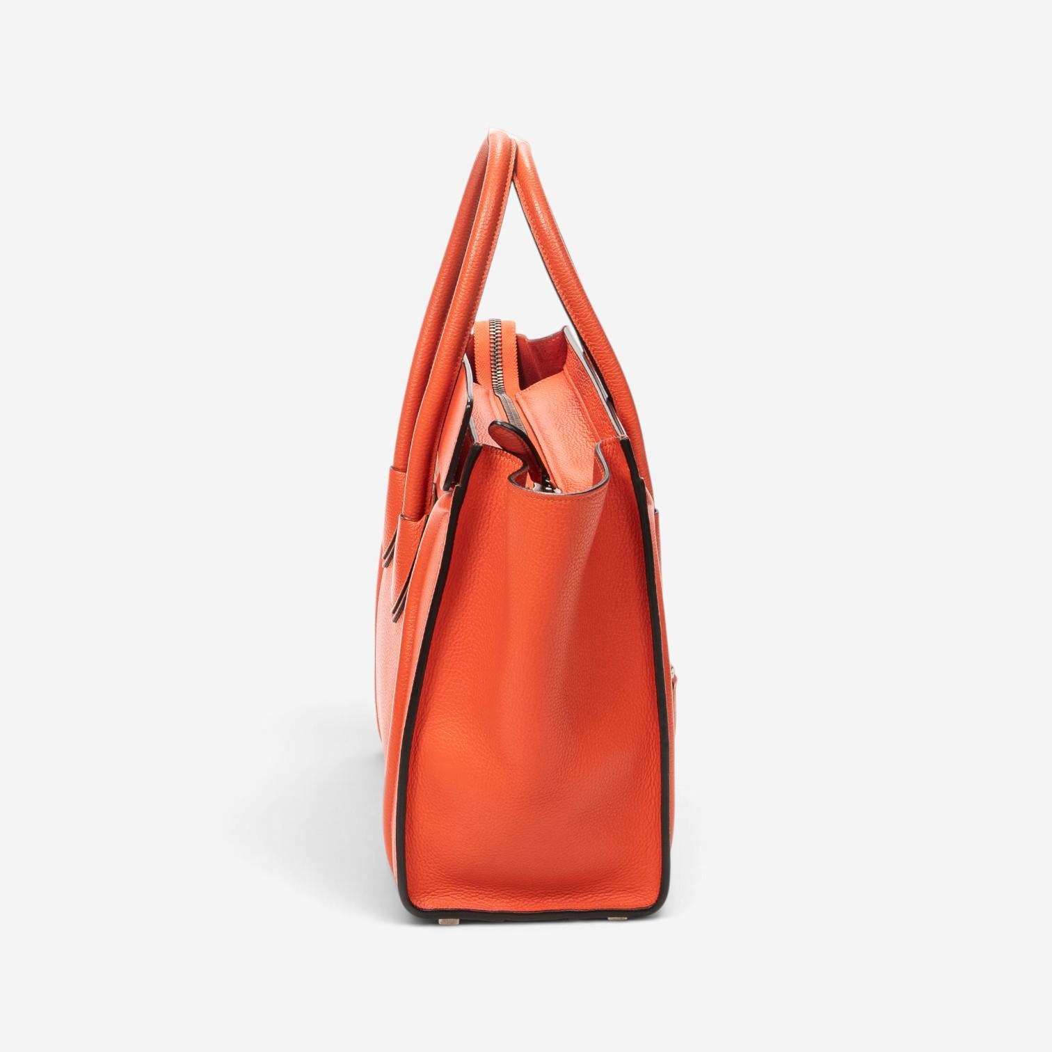 Celine Orange Grained Calfskin Leather Micro Luggage Bag ABC9418 — view 4