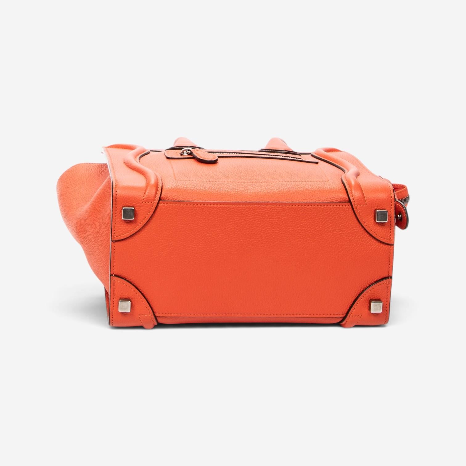 Celine Orange Grained Calfskin Leather Micro Luggage Bag ABC9418 — view 5