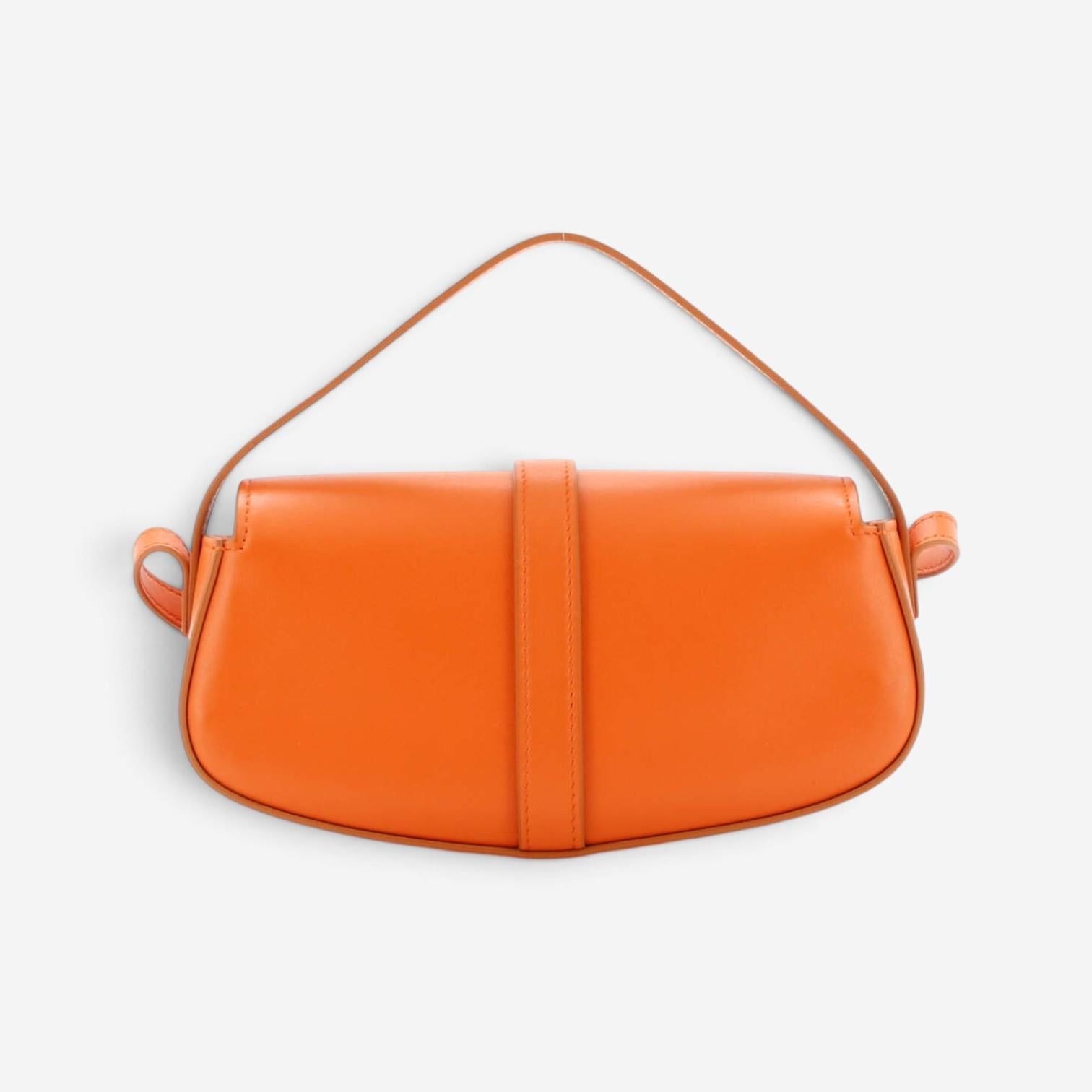 Celine Tabou Orange Calfskin Smooth Leather Clutch Crossbody Bag GTU0574 — view 3