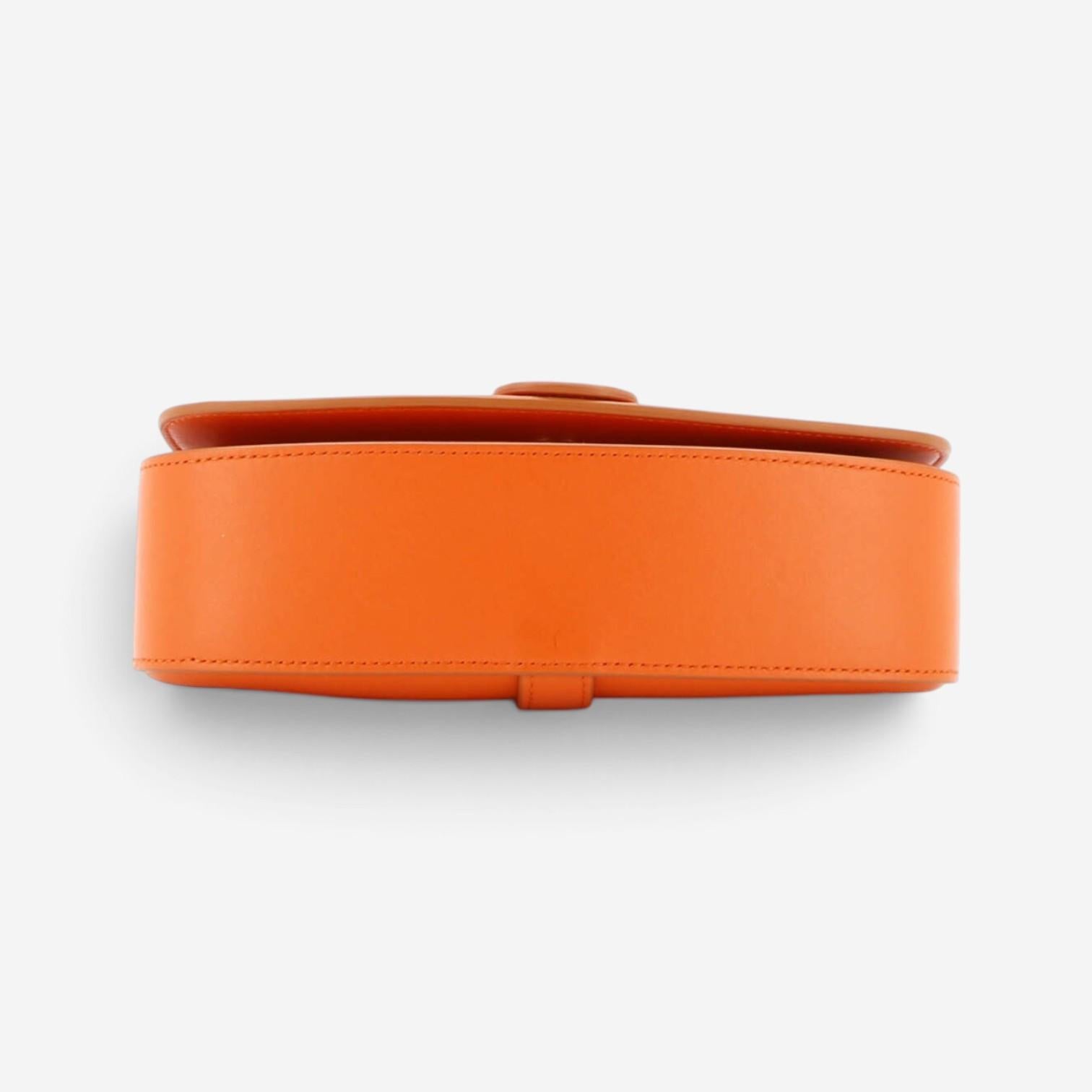 Celine Tabou Orange Calfskin Smooth Leather Clutch Crossbody Bag GTU0574 — view 4