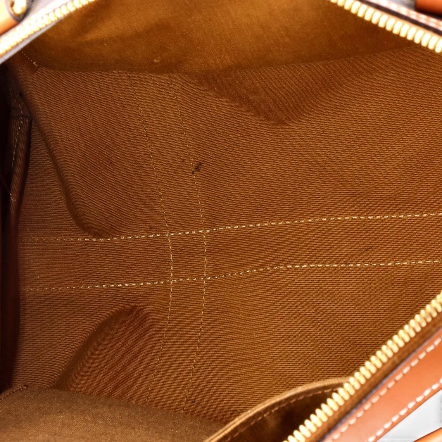 Celine Triomphe Brown Macadam Coated Canvas Medium Boston Bag GTU0554 — view 5