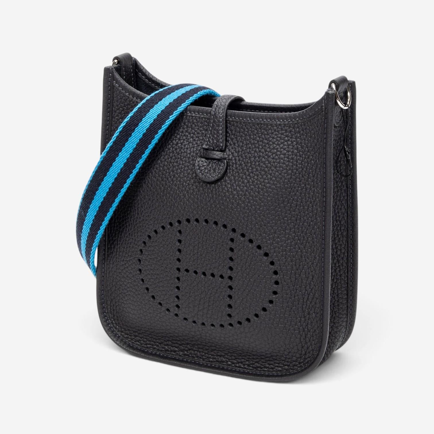 Hermès Evelyne Blue Nuit Clemence Leather Crossbody Bag ABC6377 — view 2
