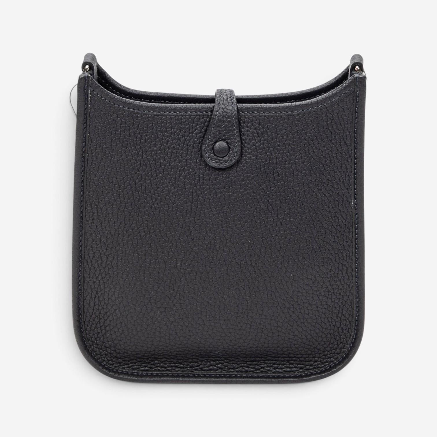Hermès Evelyne Blue Nuit Clemence Leather Crossbody Bag ABC6377 — view 5