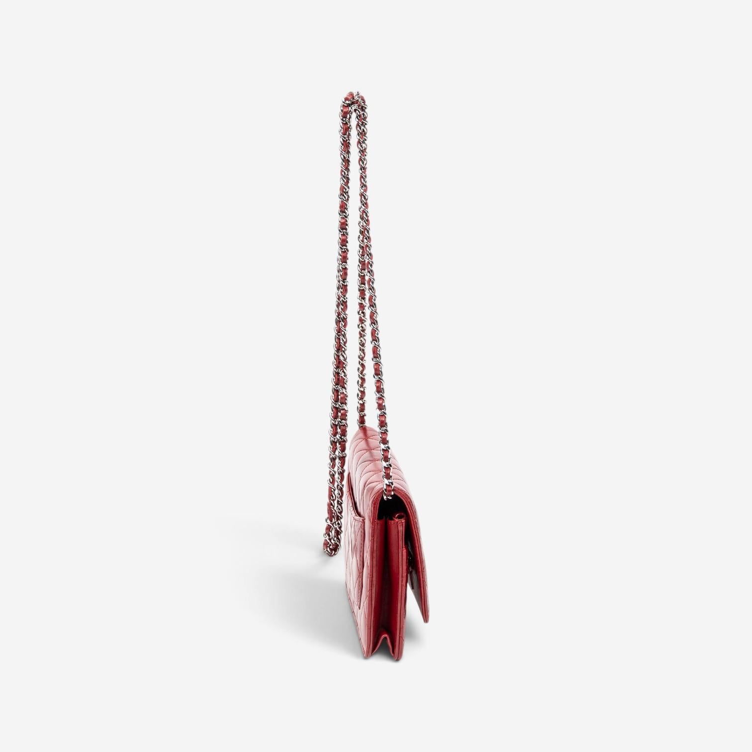 Chanel Classic Red Lambskin Leather Chain Wallet ABC0744 — view 3