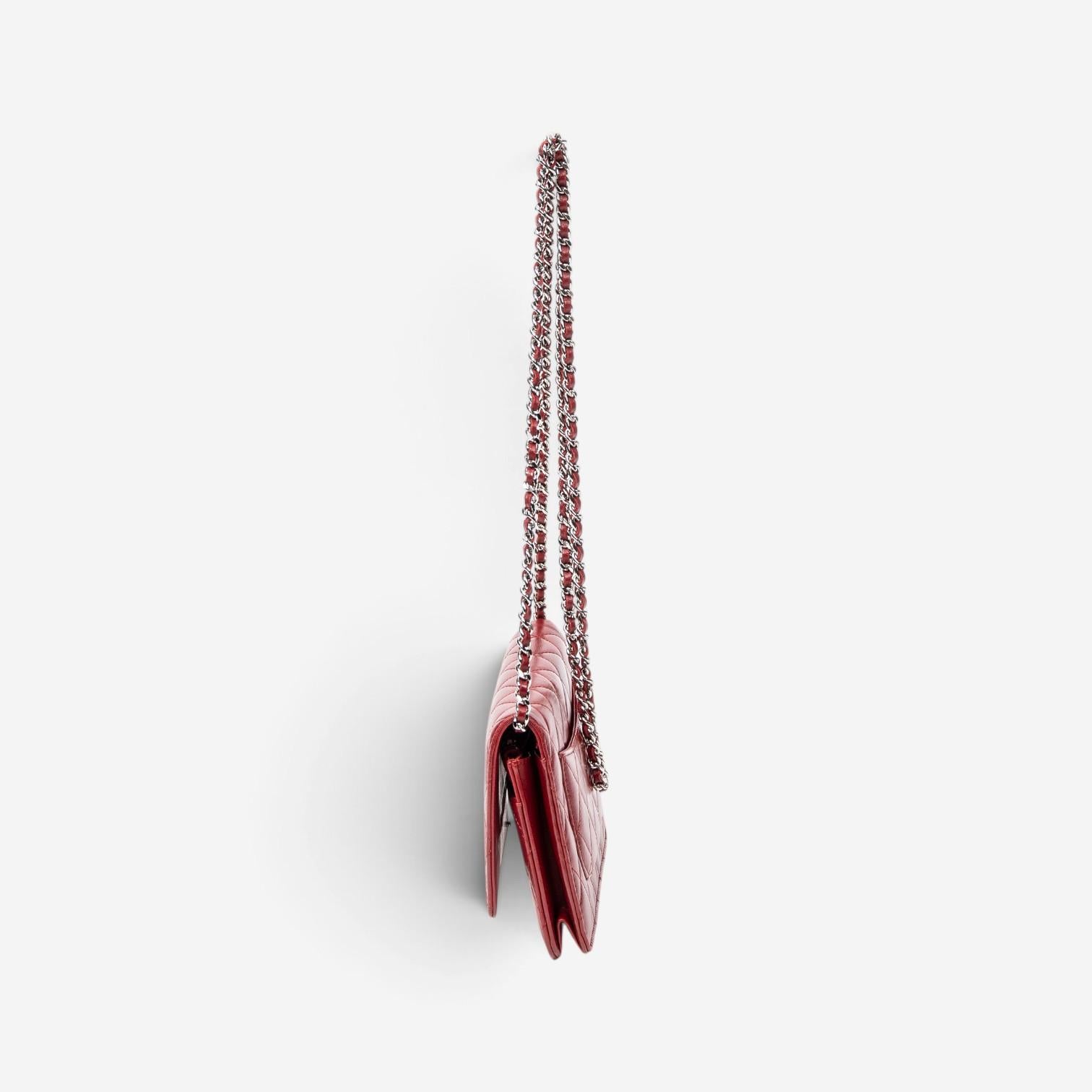 Chanel Classic Red Lambskin Leather Chain Wallet ABC0744 — view 4
