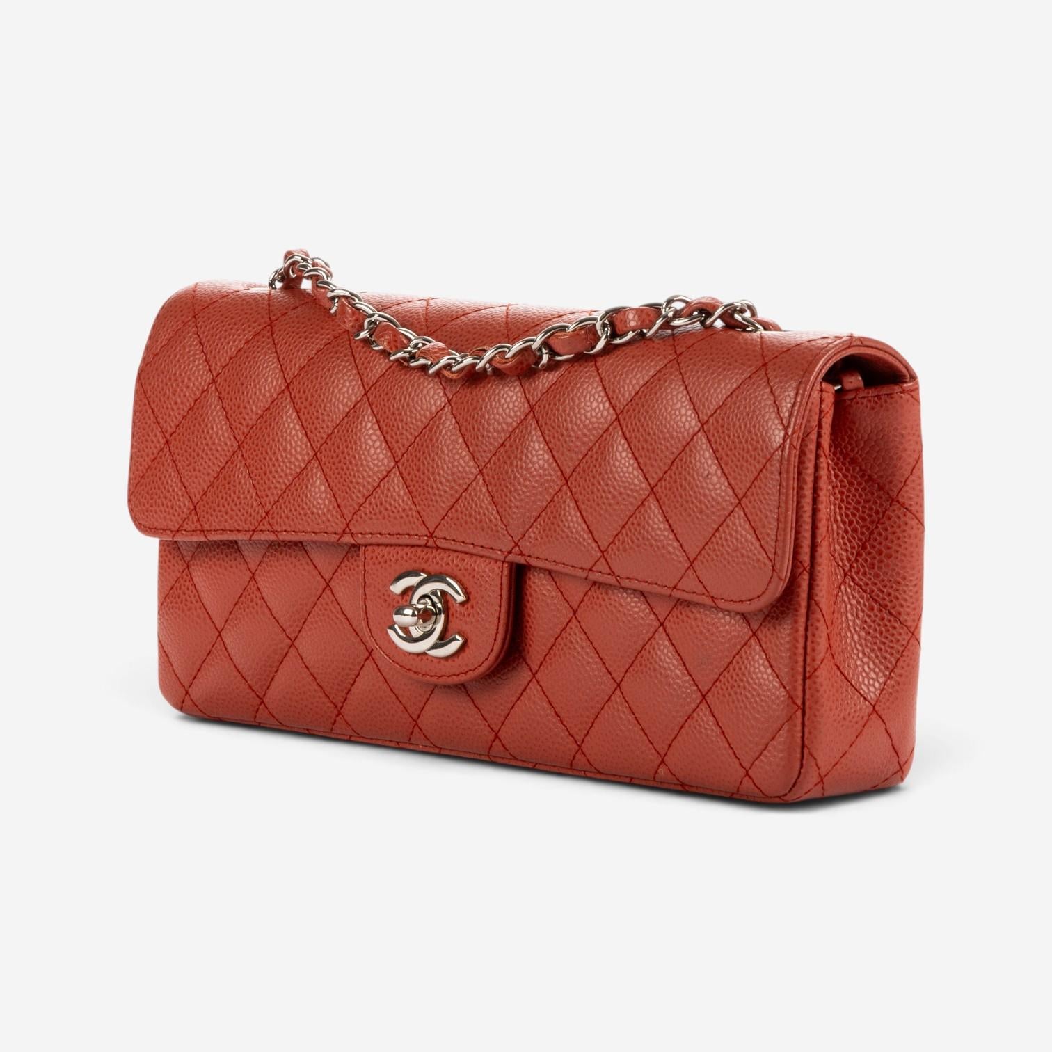 Chanel Guava Caviar Leather East West Flap Bag OAG7050 — view 2